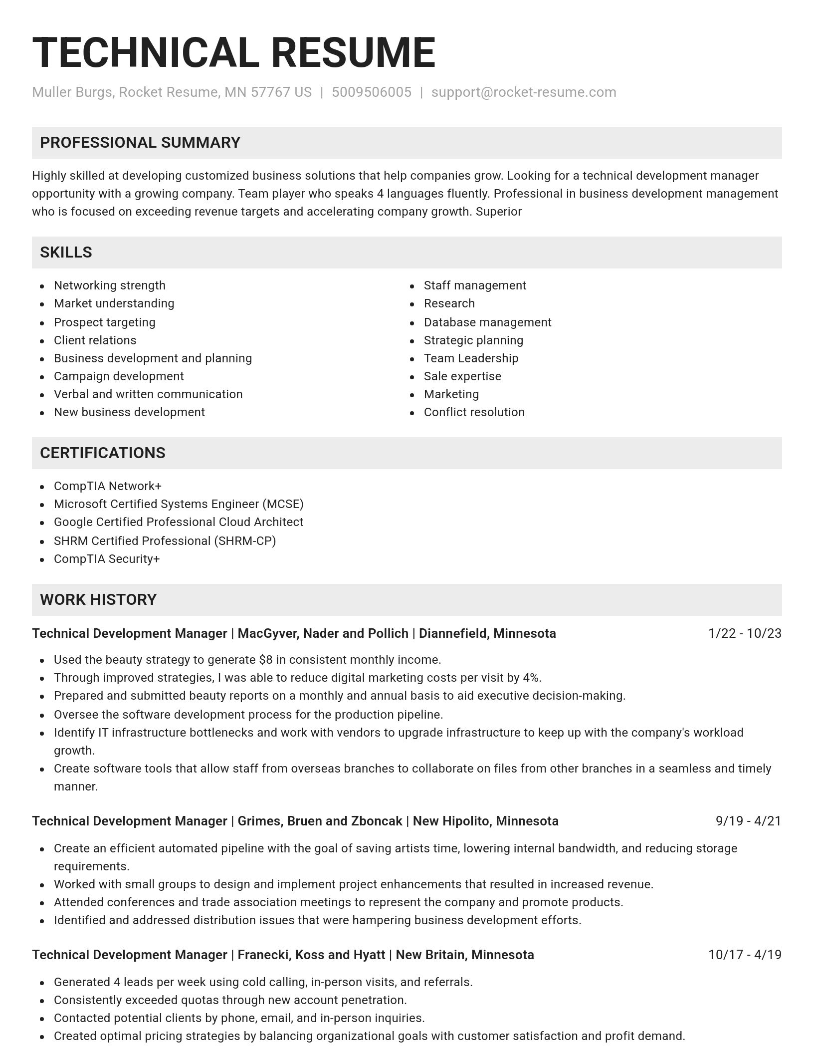 Genius resume template
