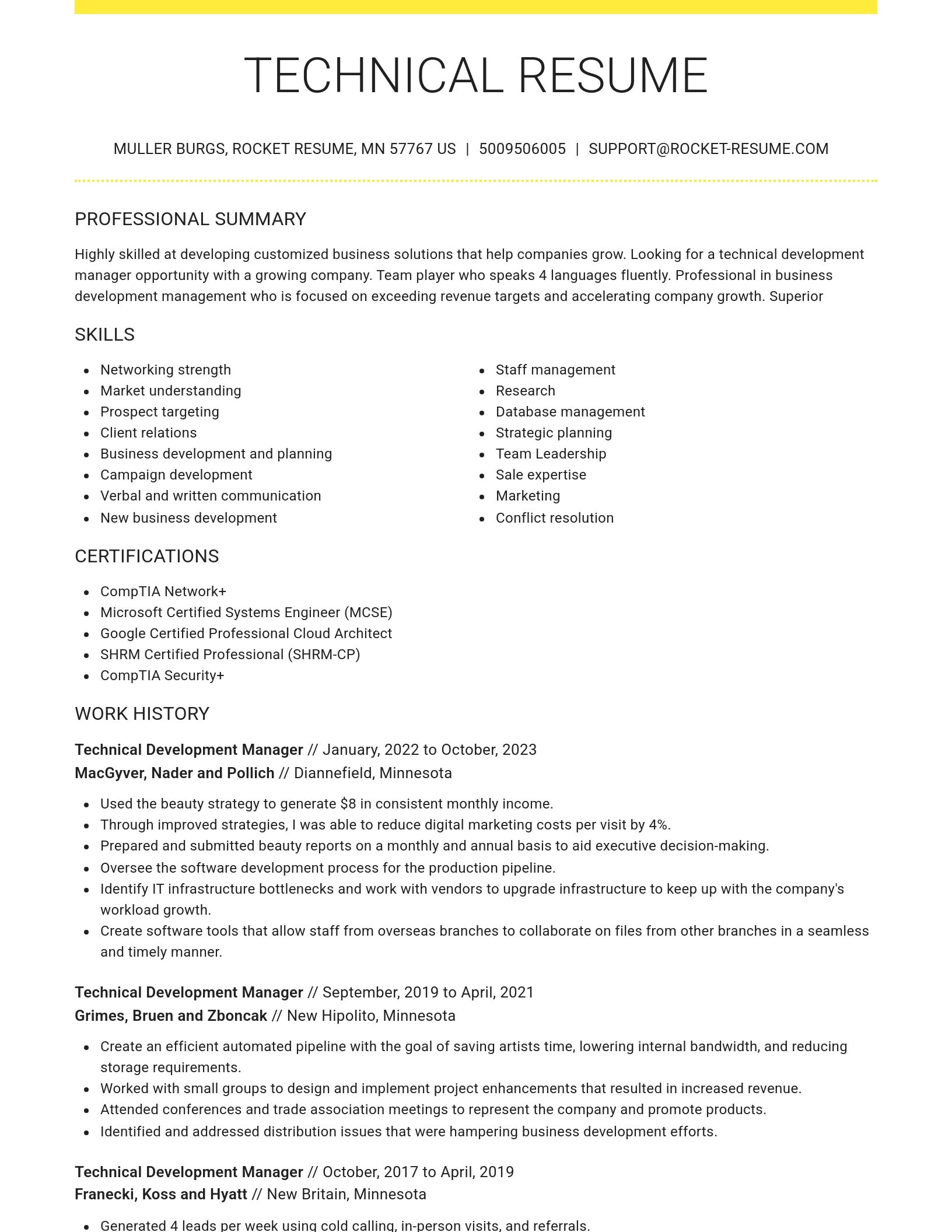 Grand resume template