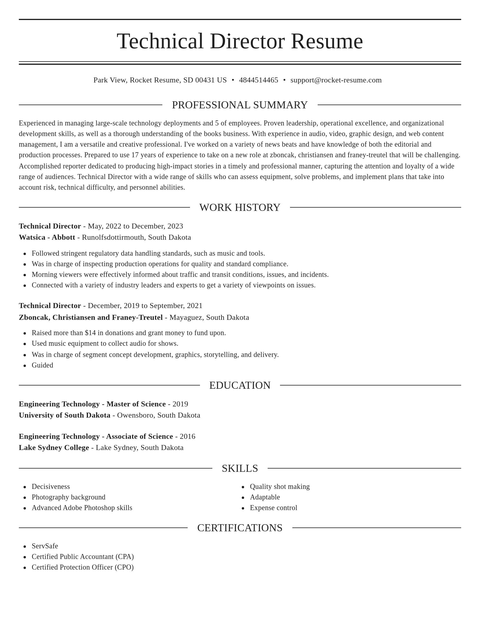 Elegant resume template