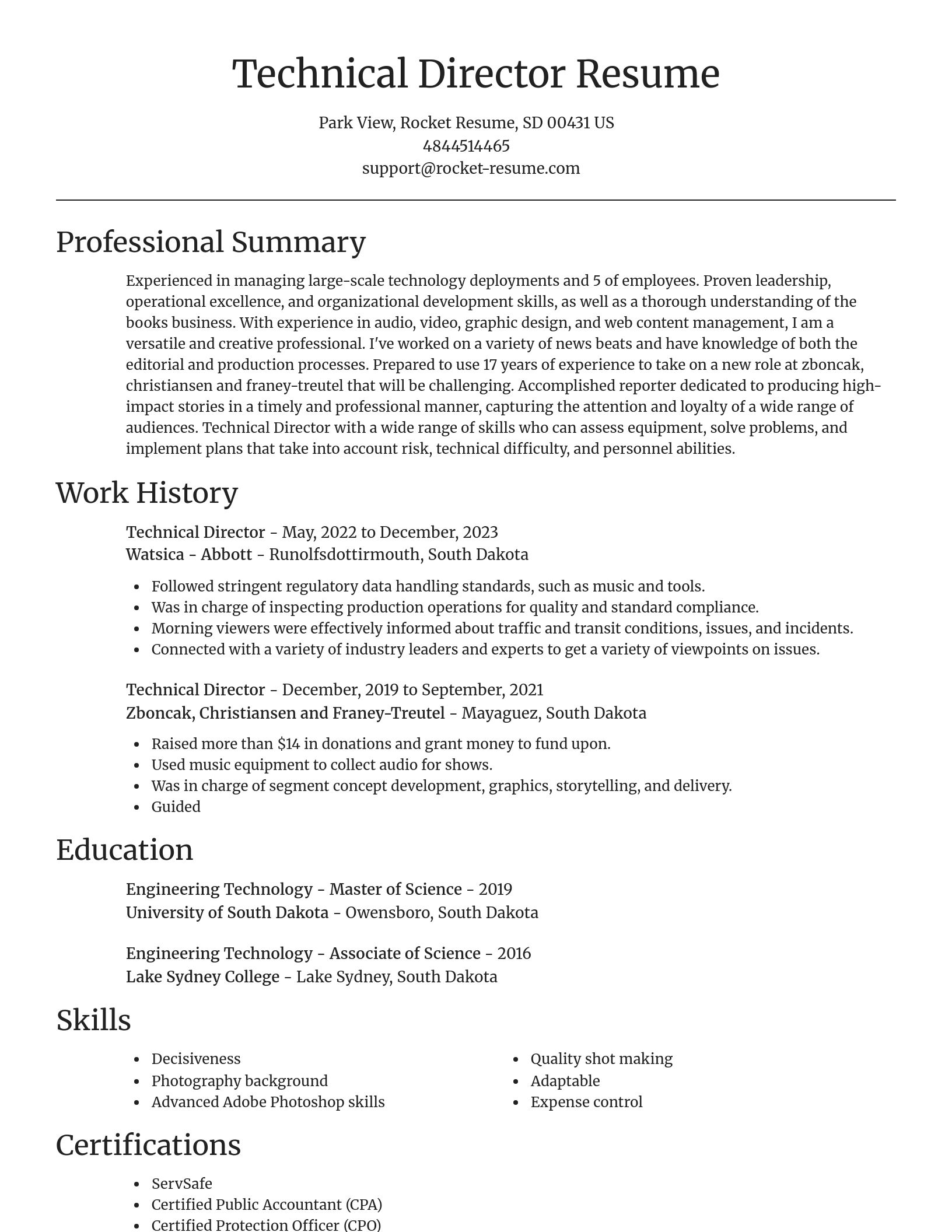 Focal Point resume template