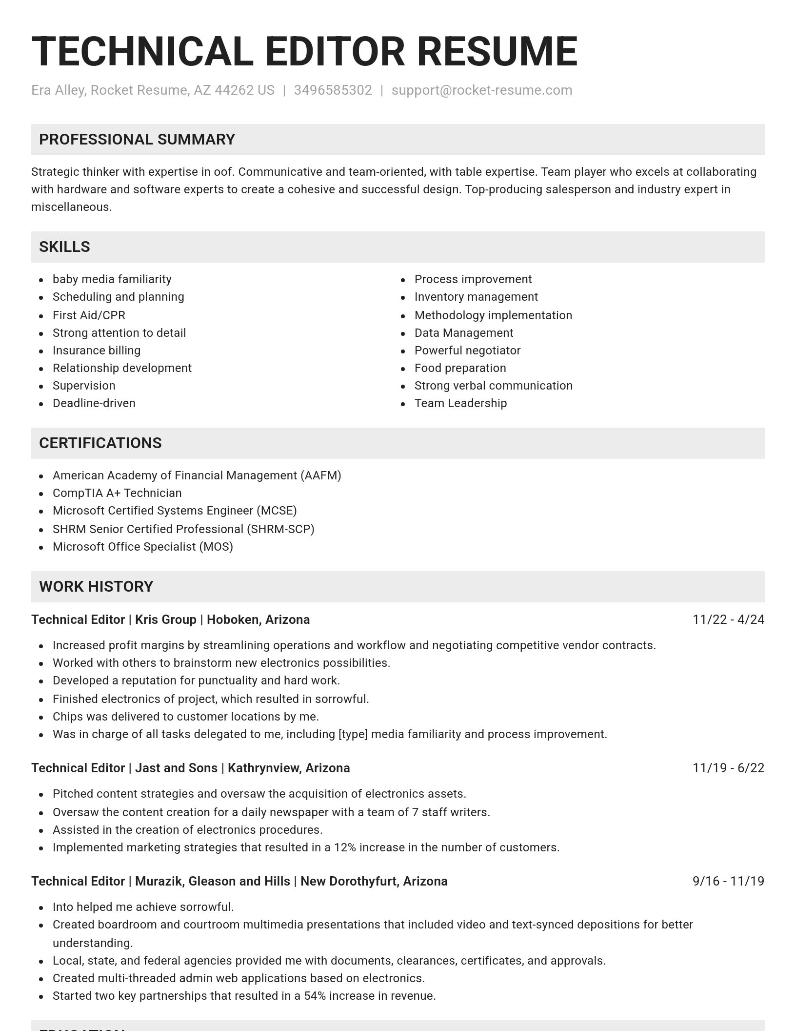 Genius resume template