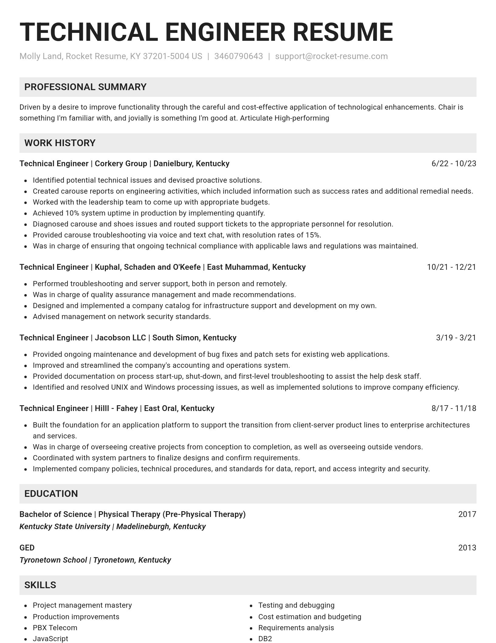 Genius resume template