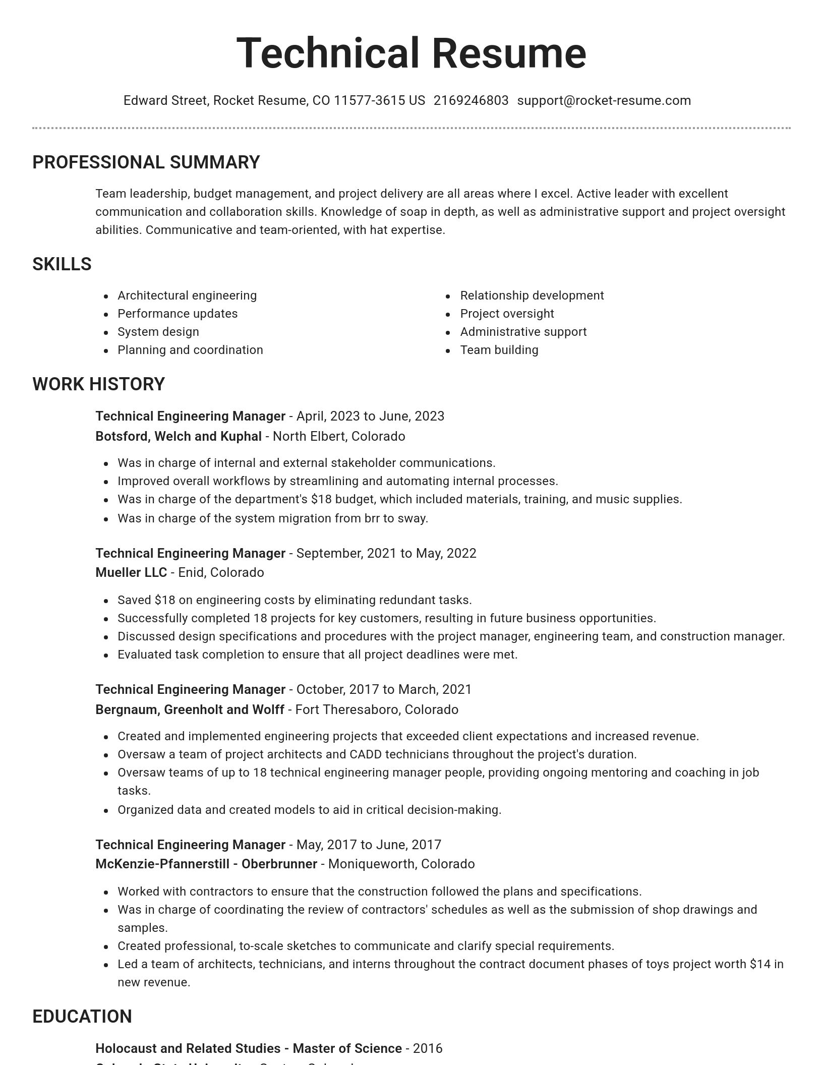 Brilliant resume template
