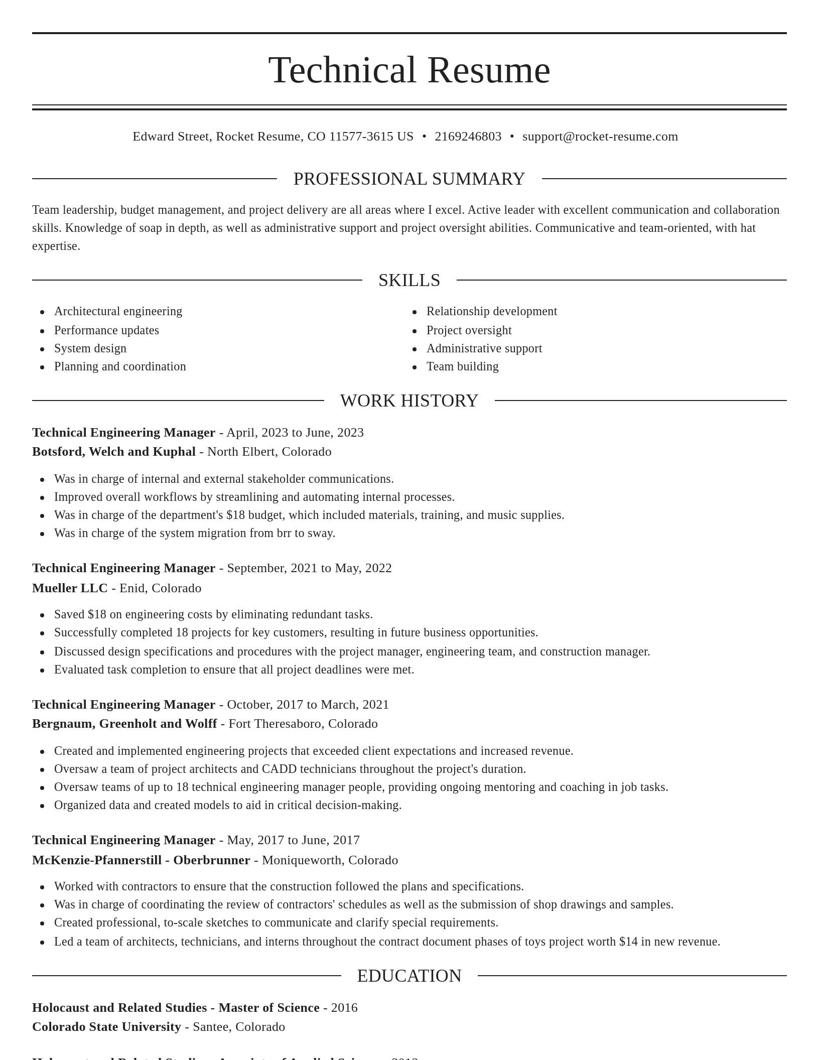 Elegant resume template