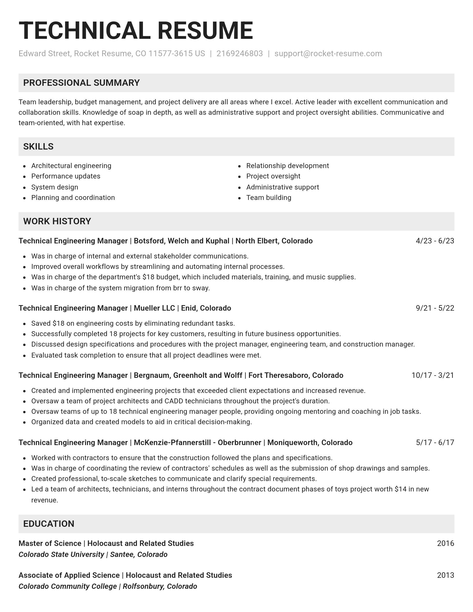 Genius resume template