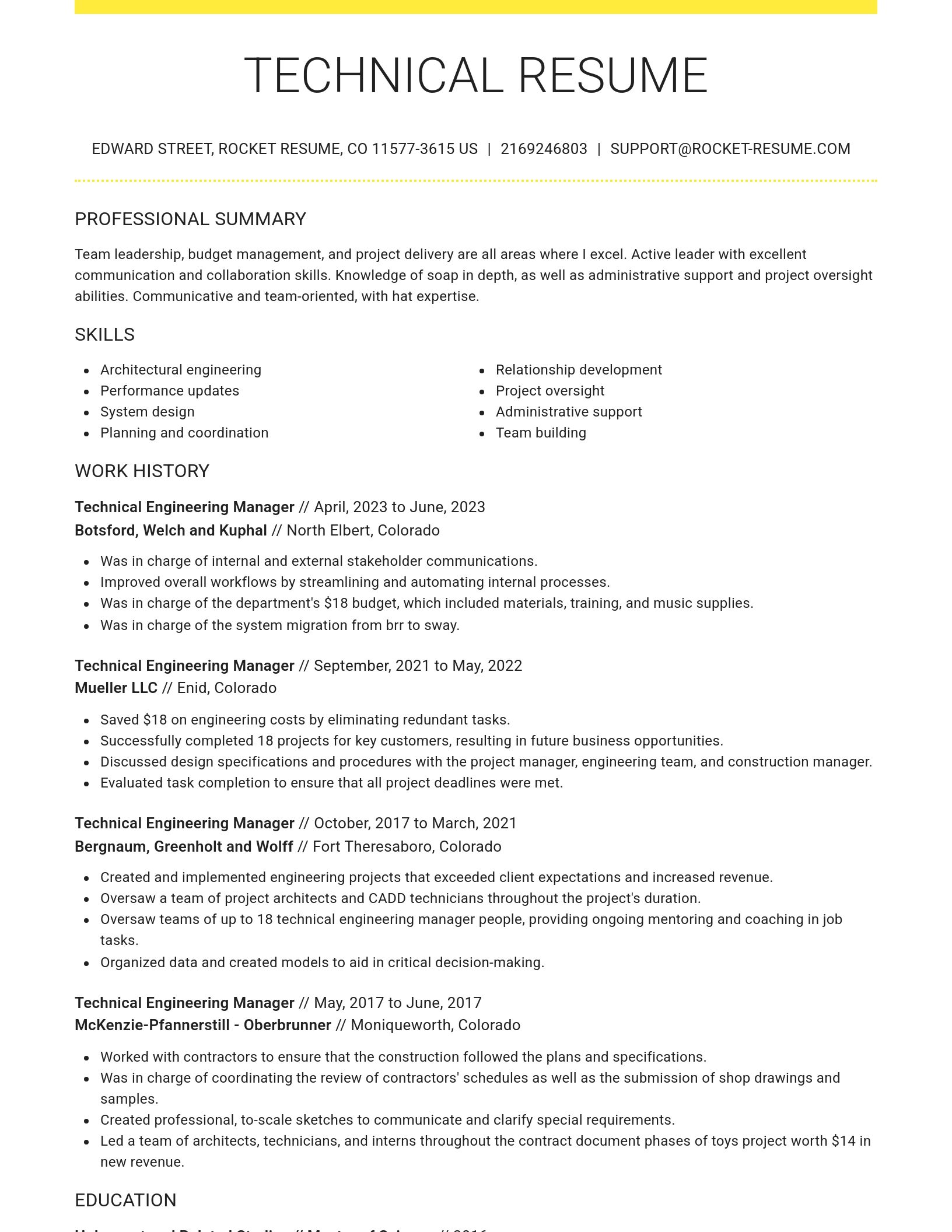 Grand resume template