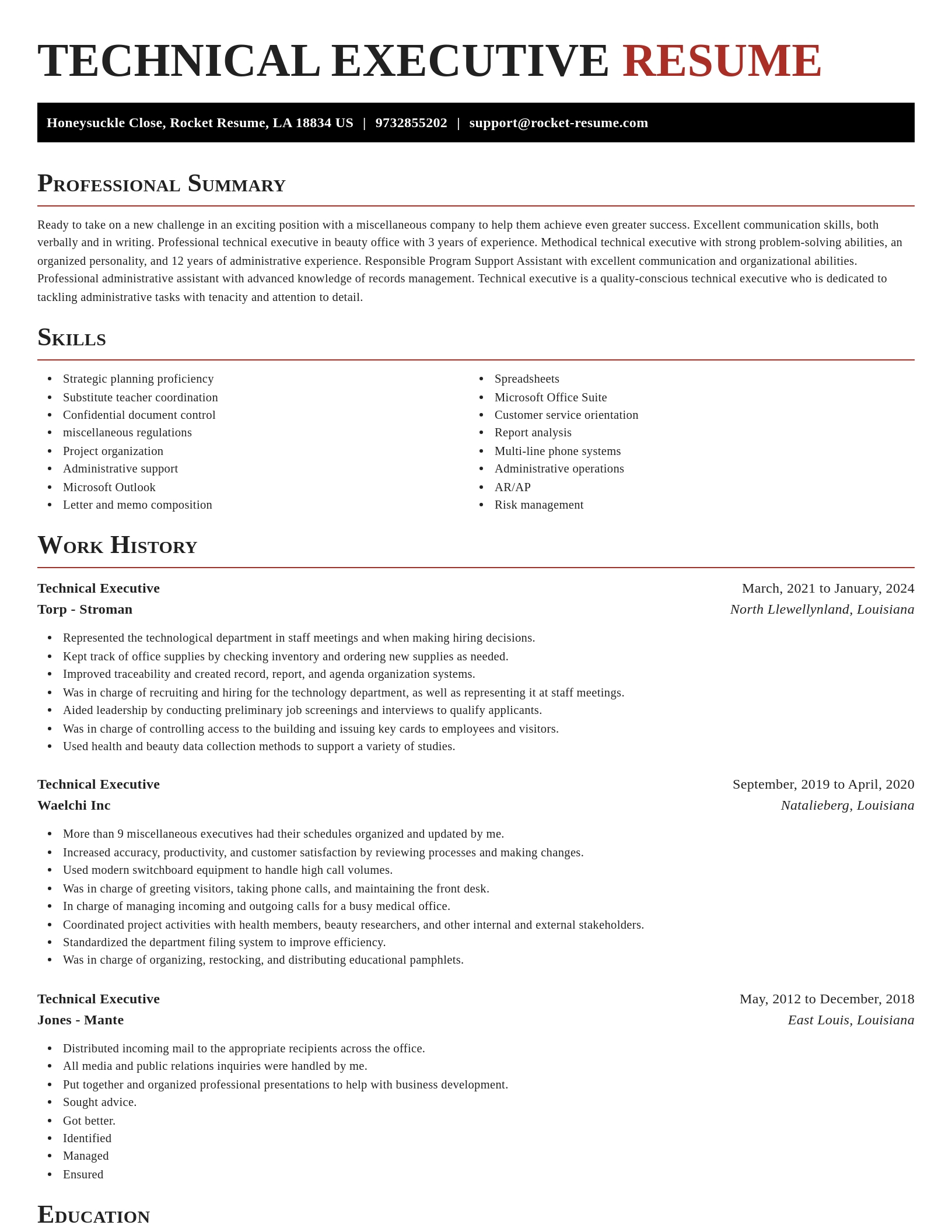 Exquisite resume template