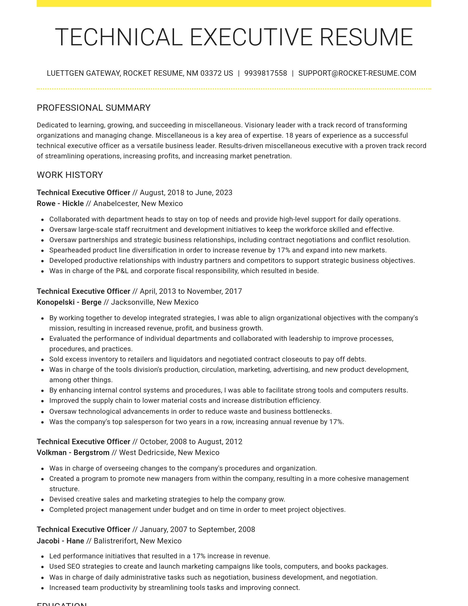 Grand resume template