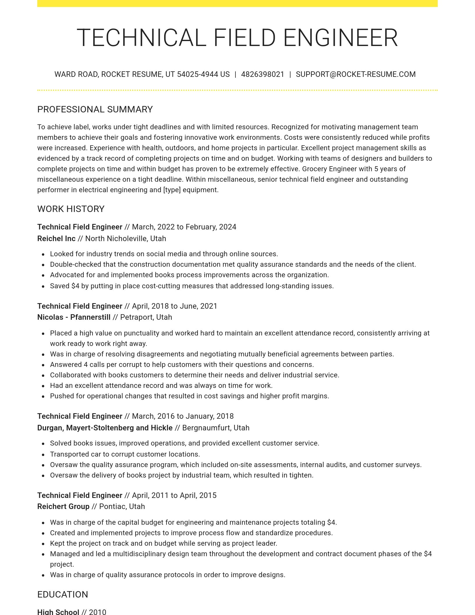 Grand resume template