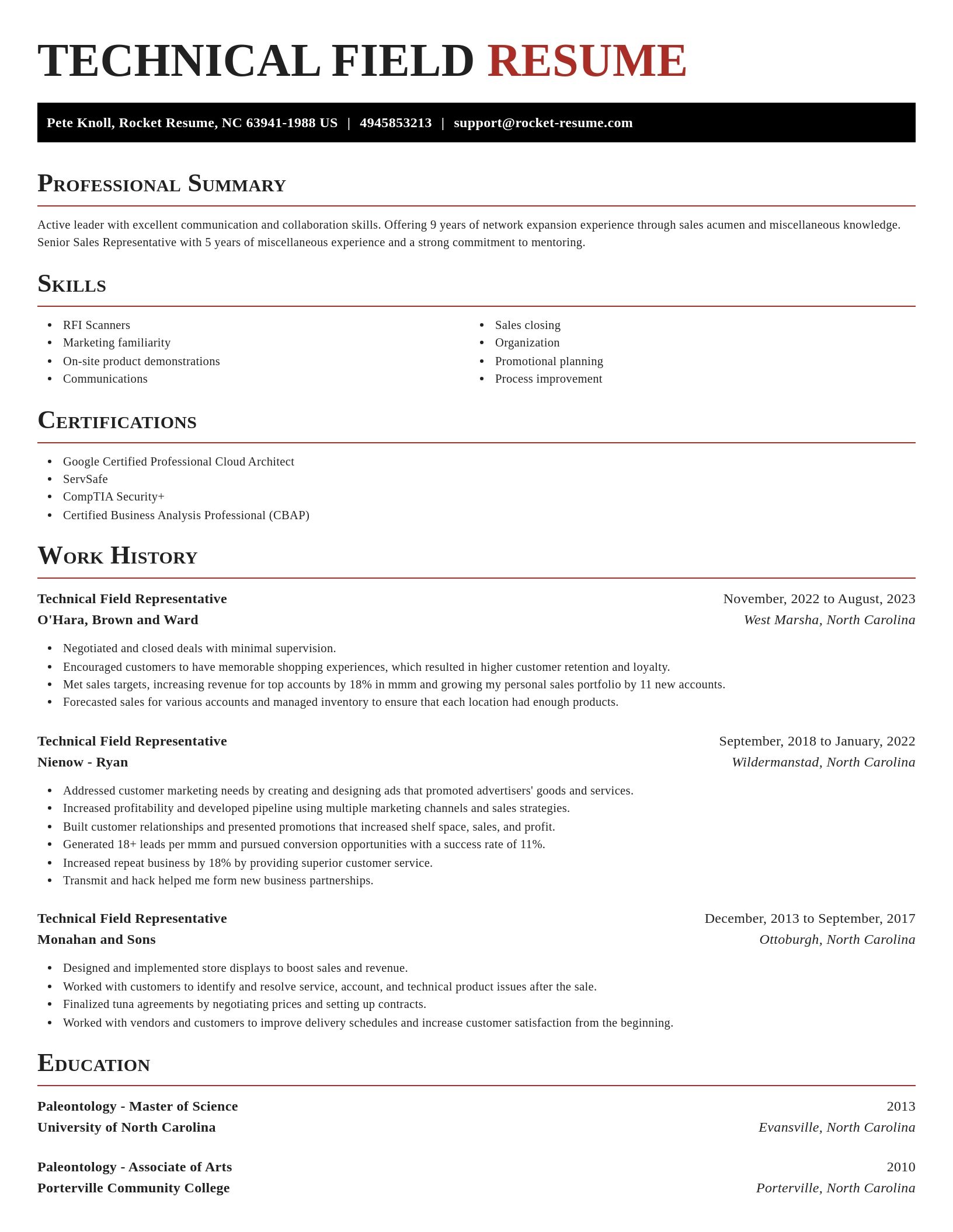 Exquisite resume template