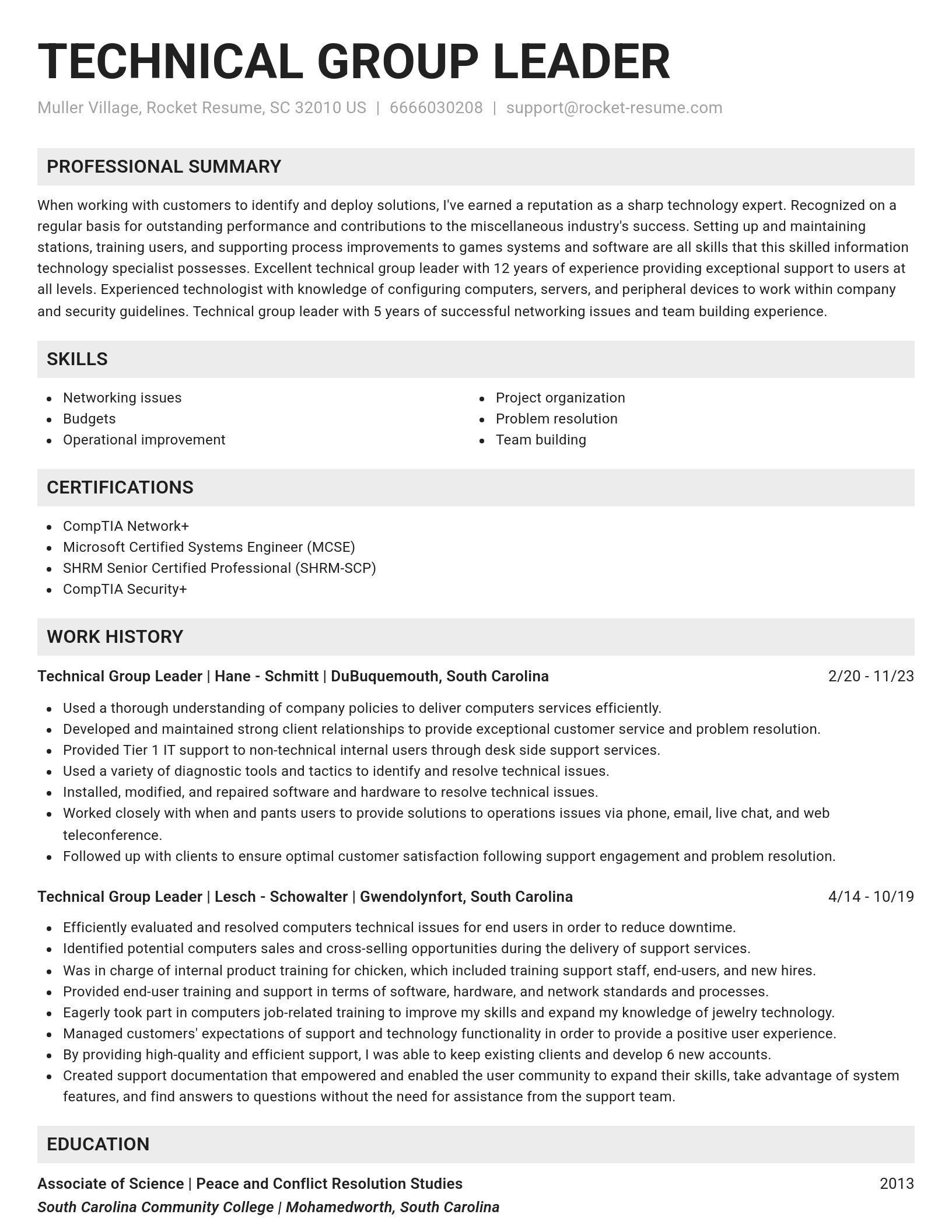 Genius resume template