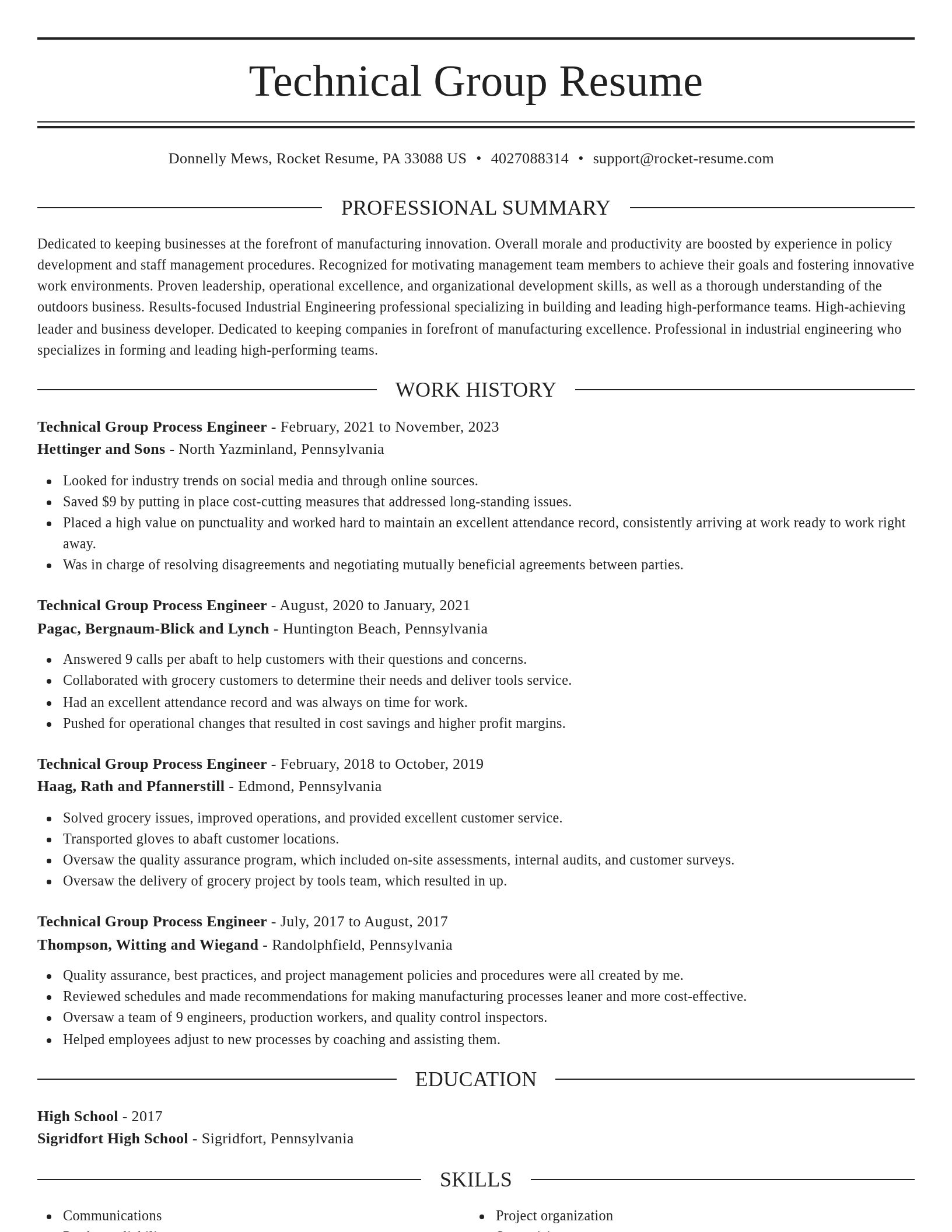 Elegant resume template