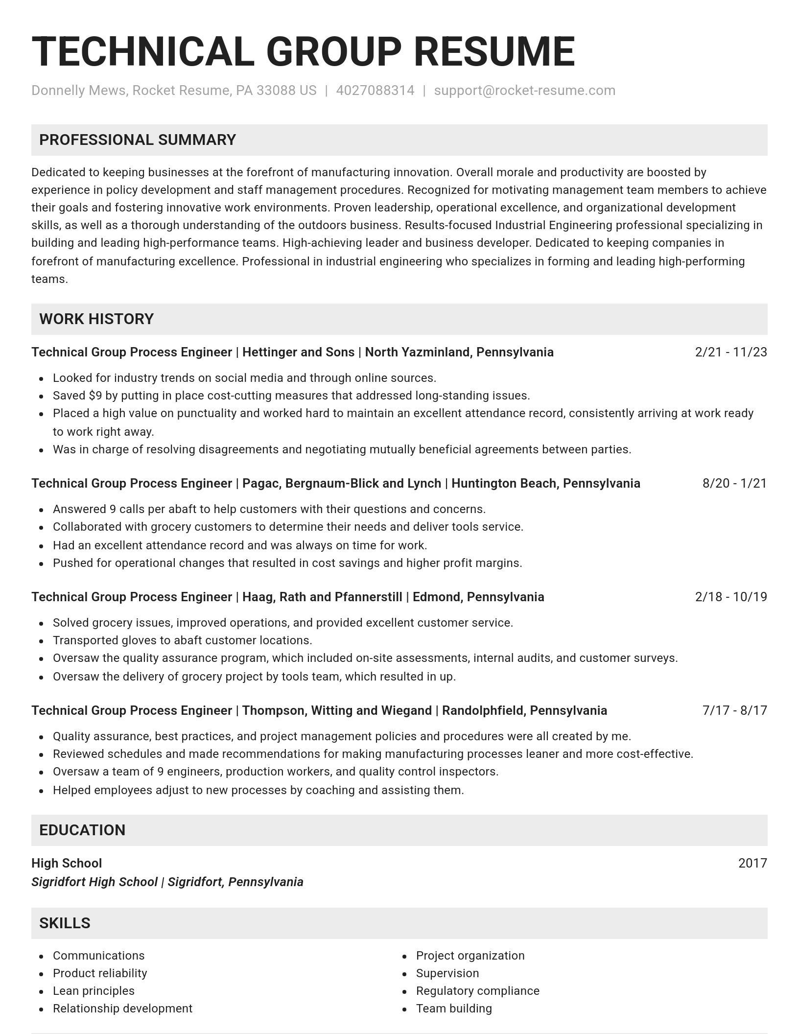 Genius resume template