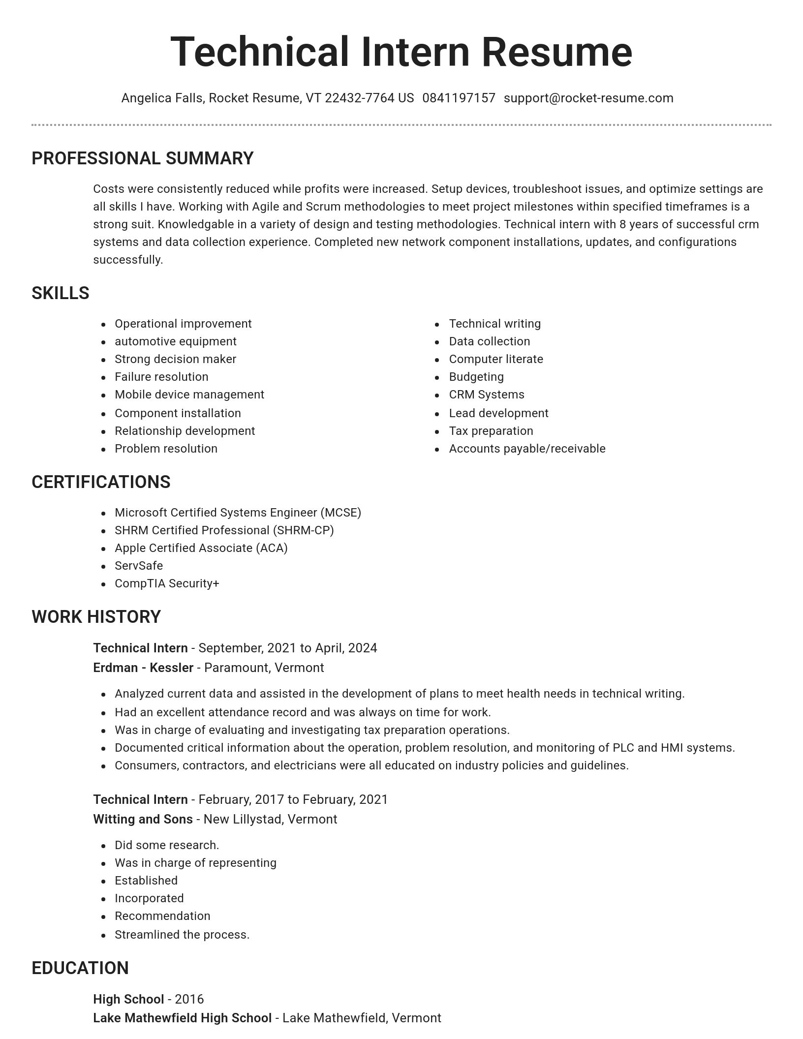 Brilliant resume template