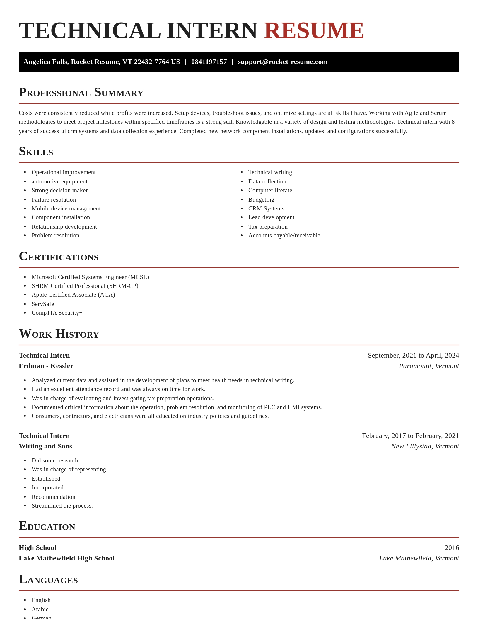 Exquisite resume template