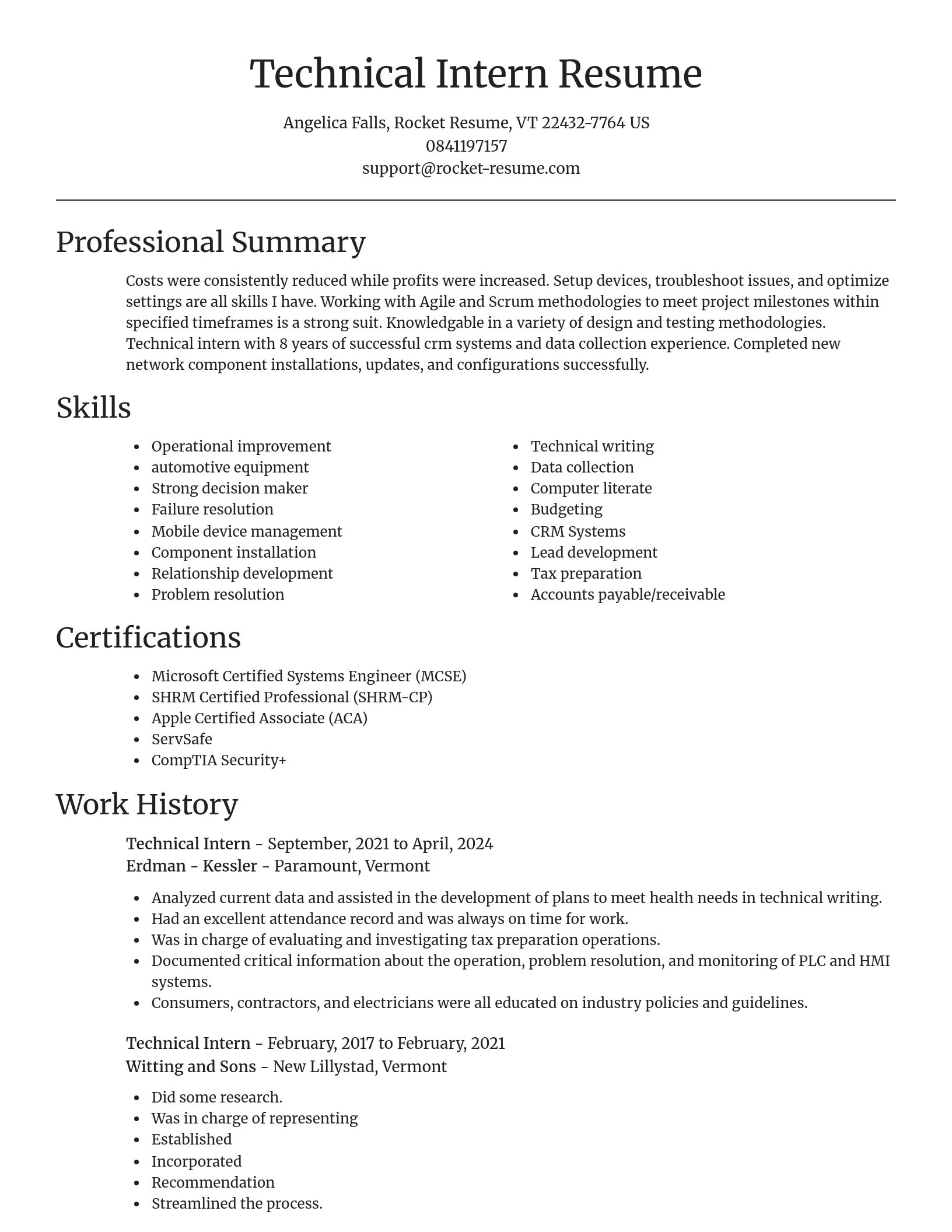 Focal Point resume template