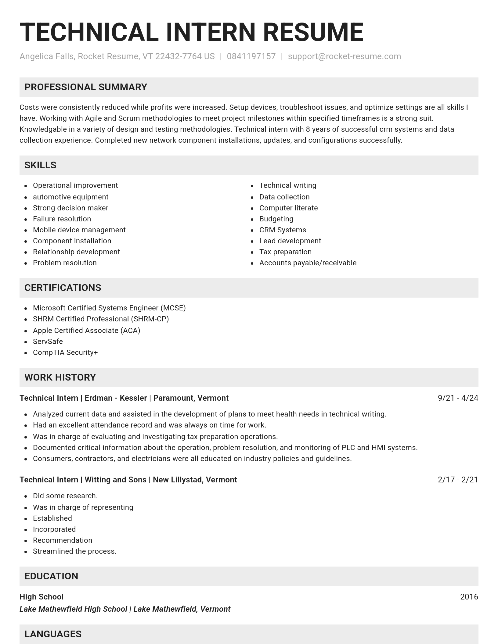 Genius resume template