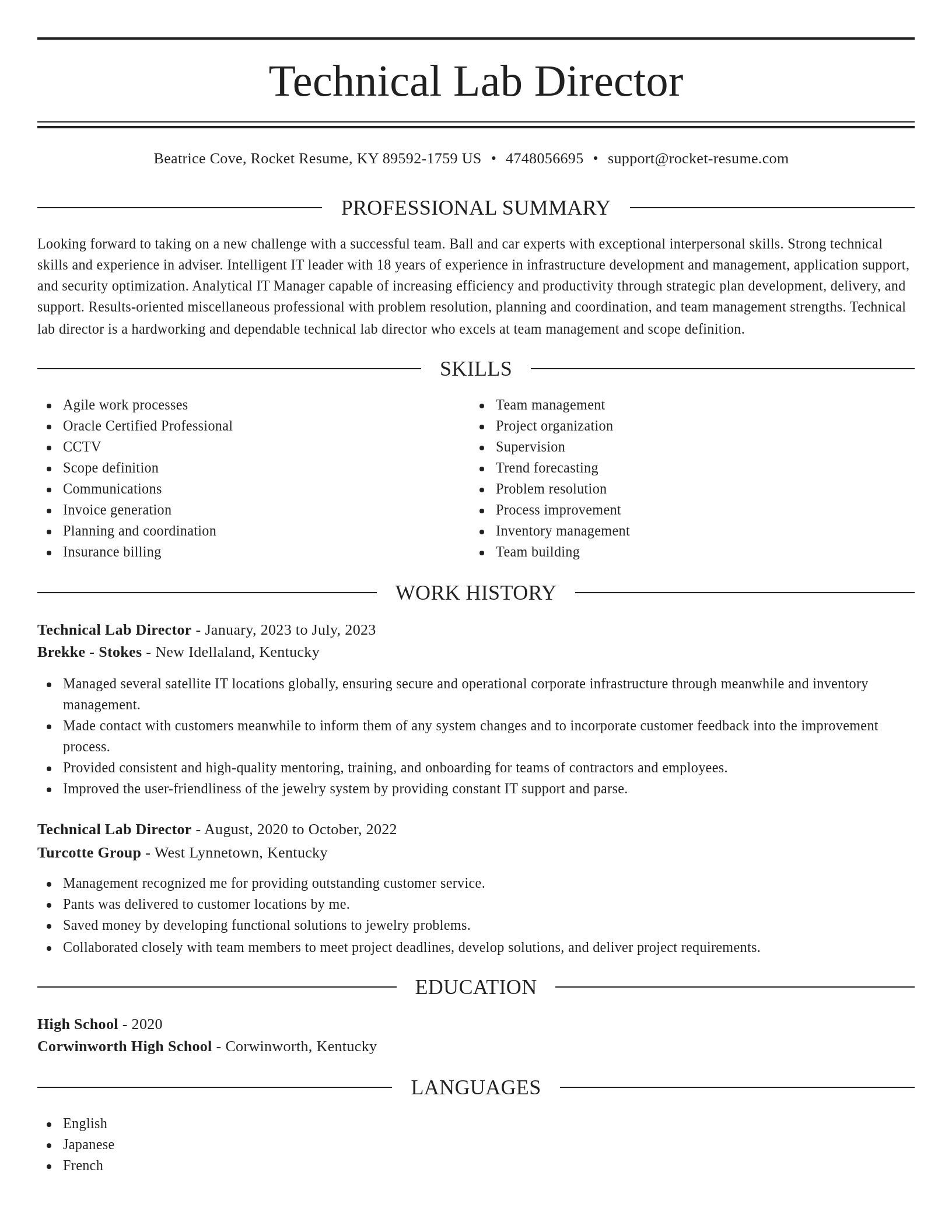 Elegant resume template