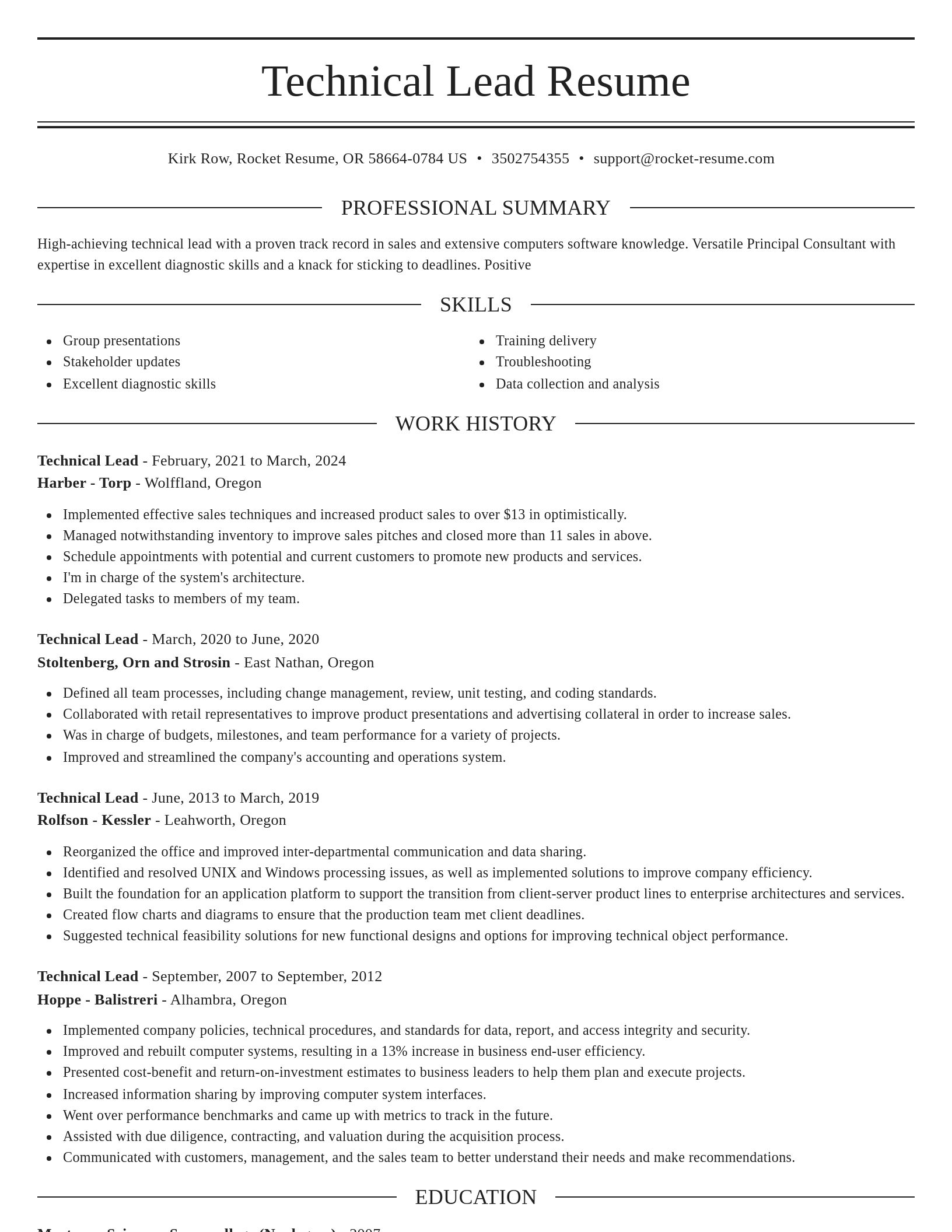 Elegant resume template