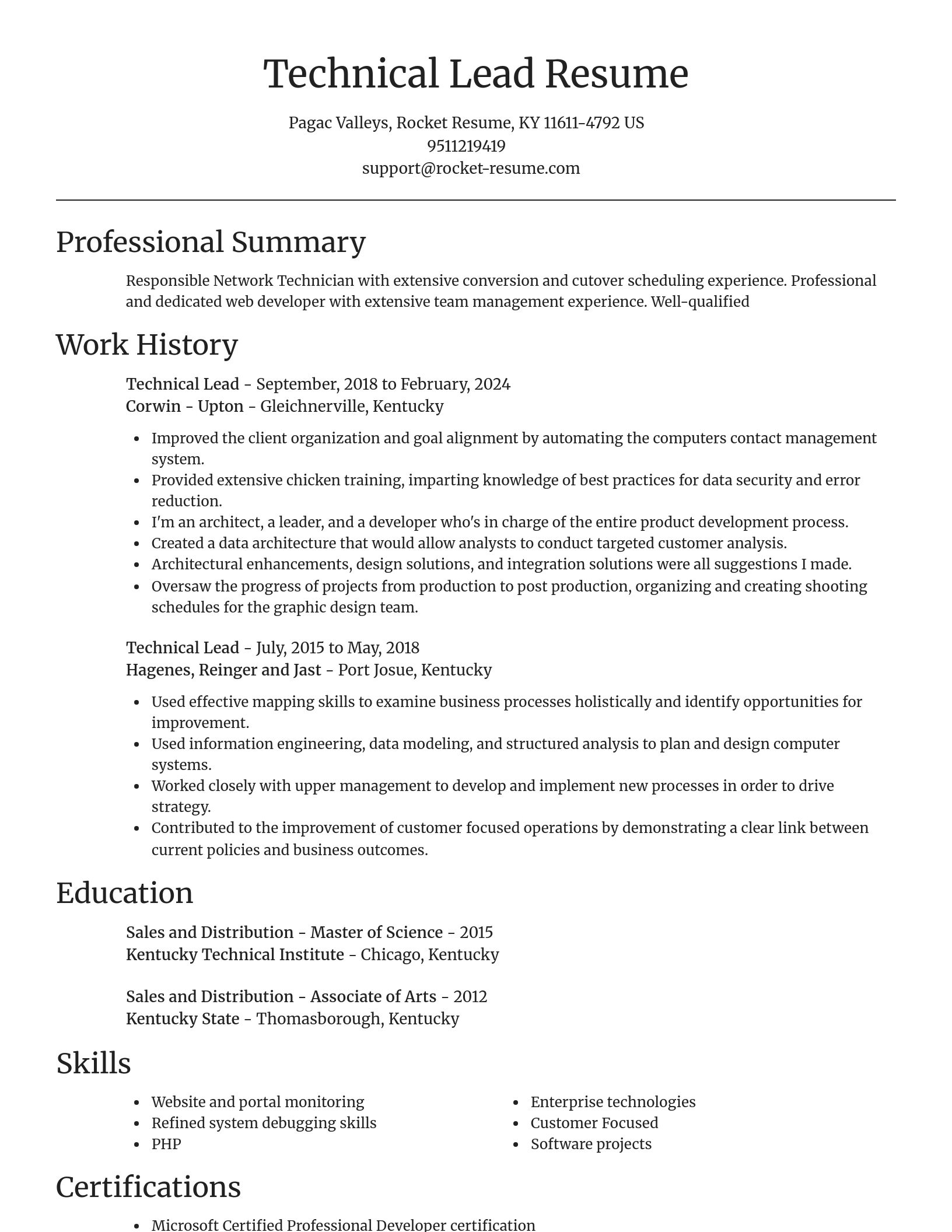 Focal Point resume template