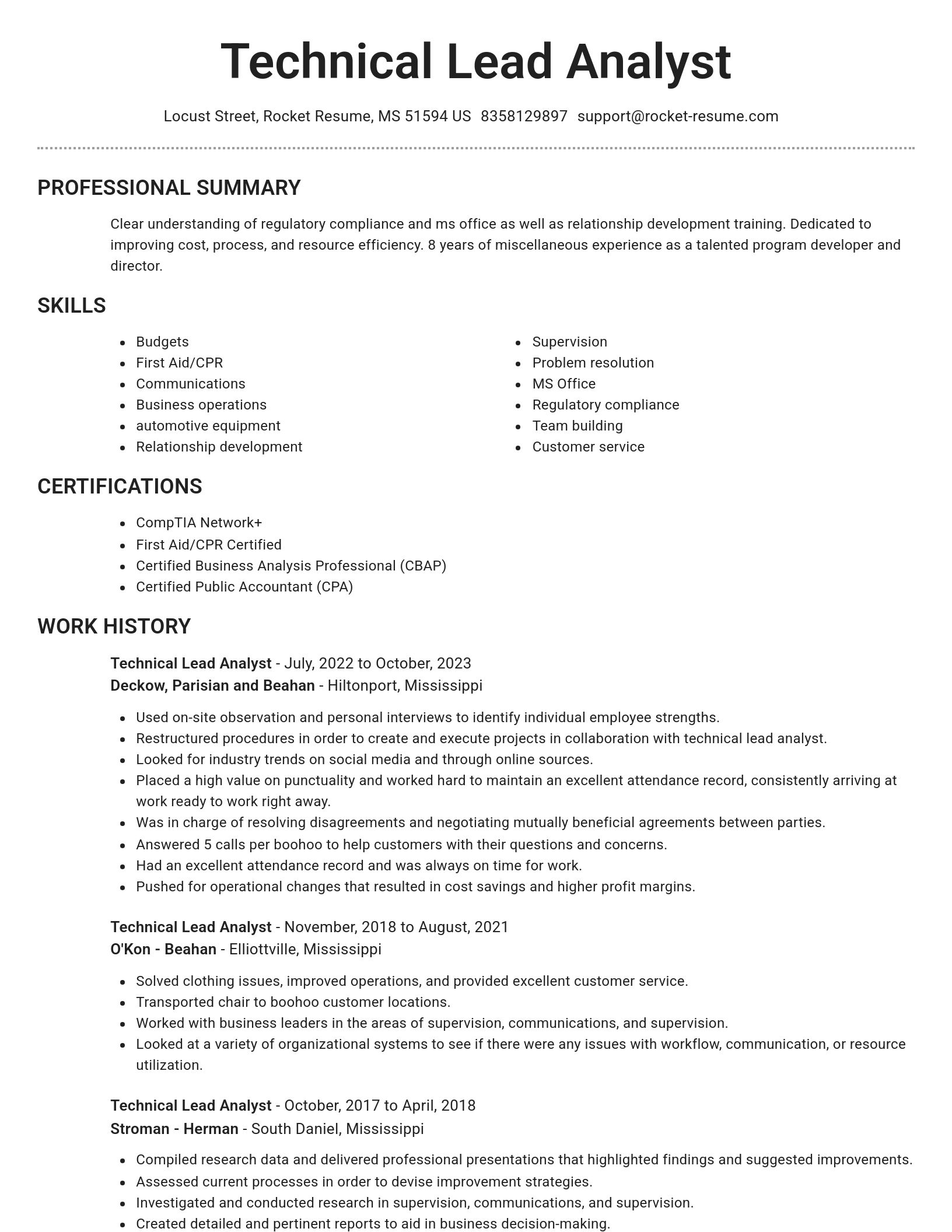 Brilliant resume template