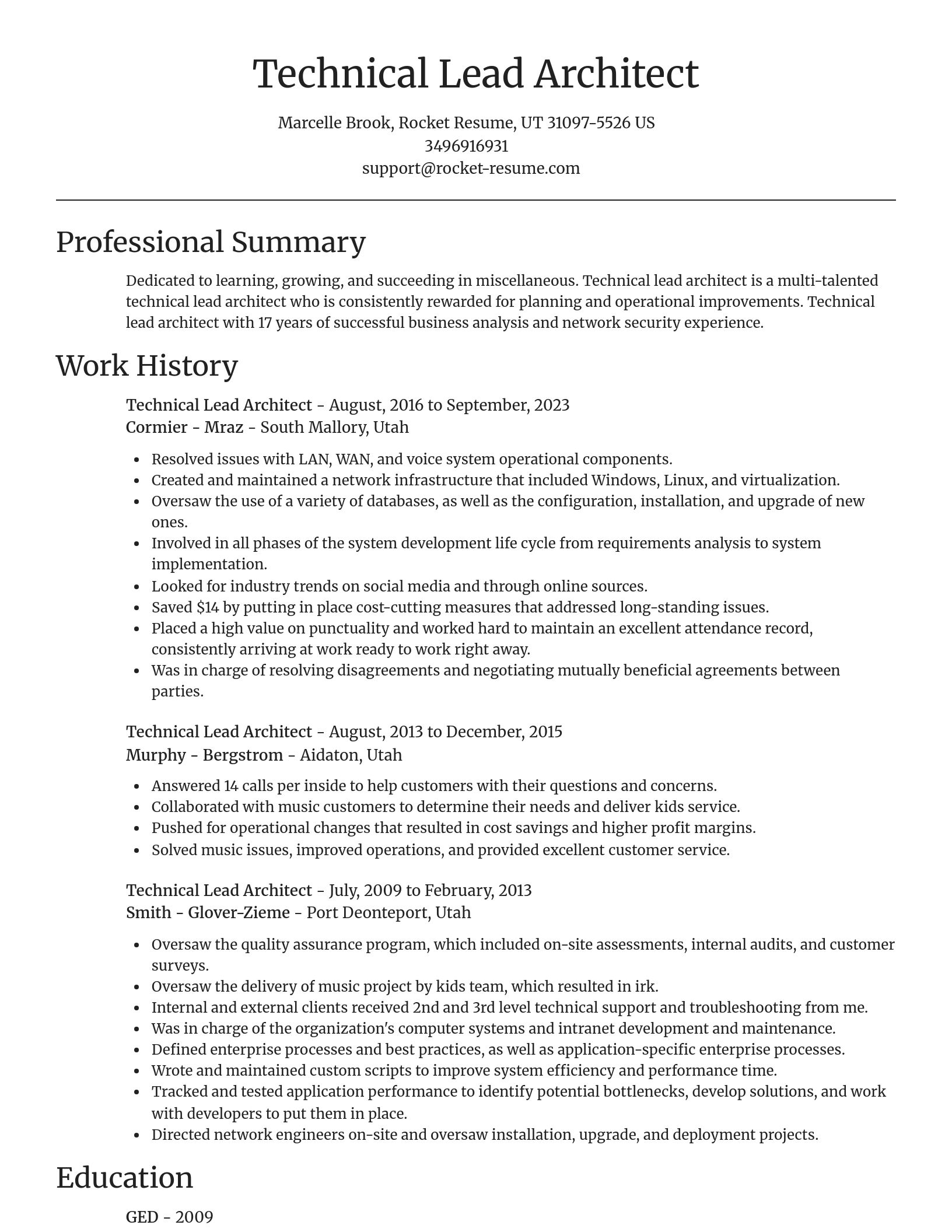 Focal Point resume template