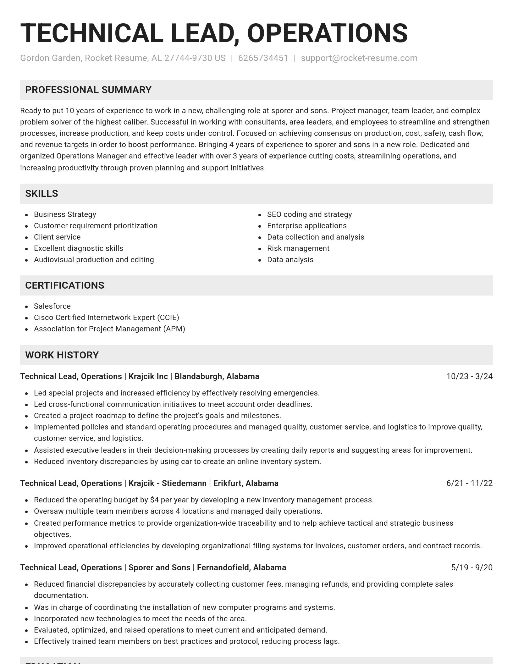 Genius resume template
