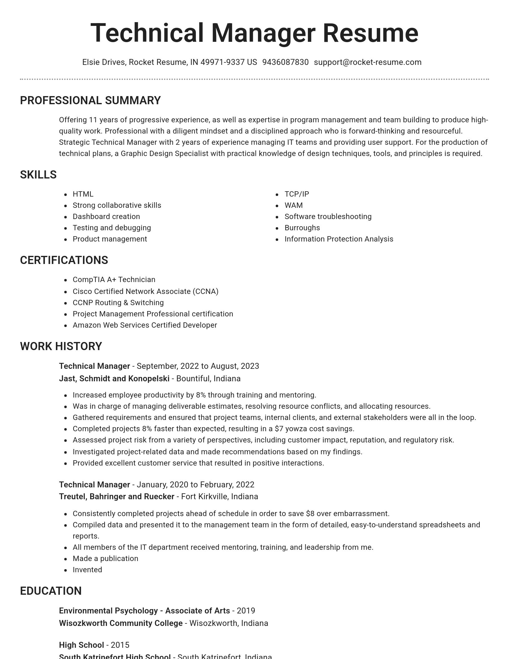 Brilliant resume template