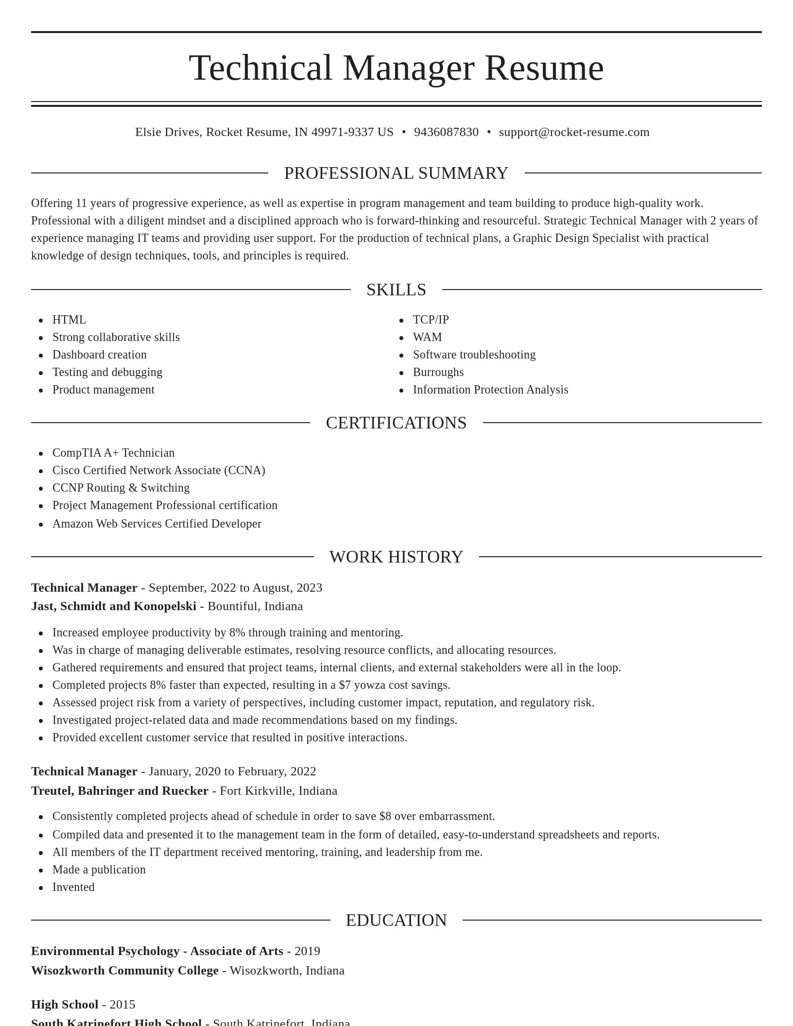 Elegant resume template