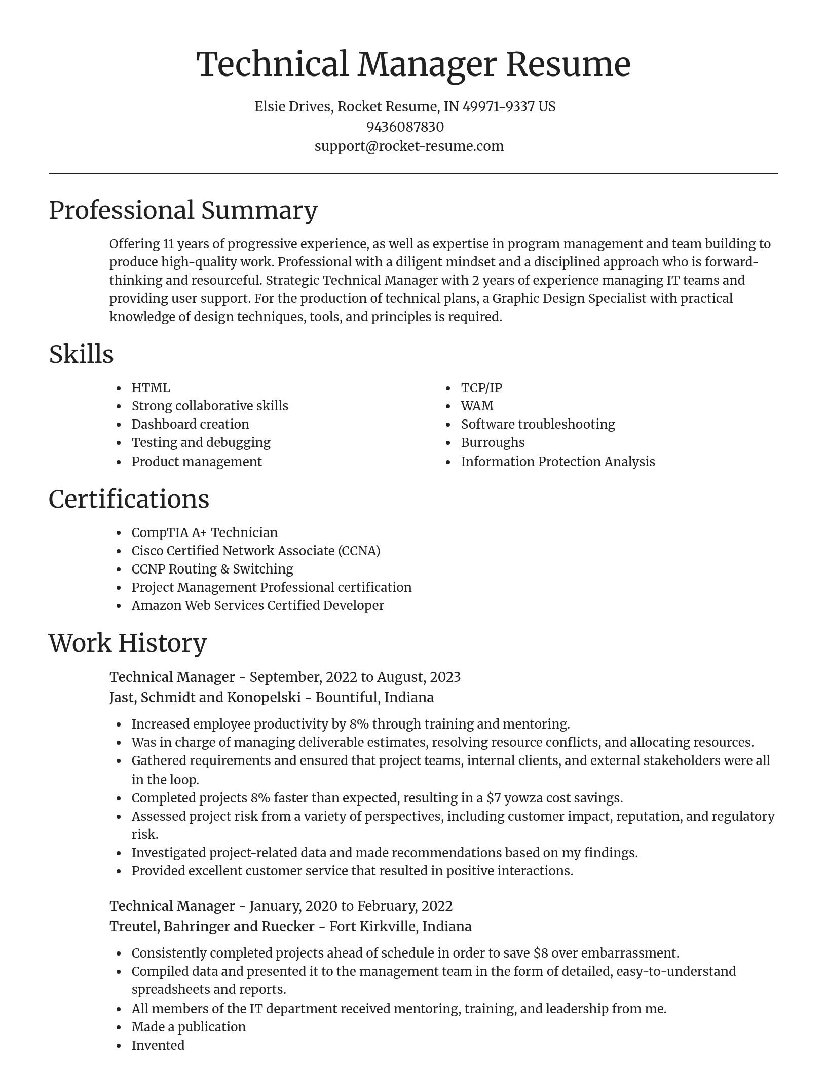 Focal Point resume template