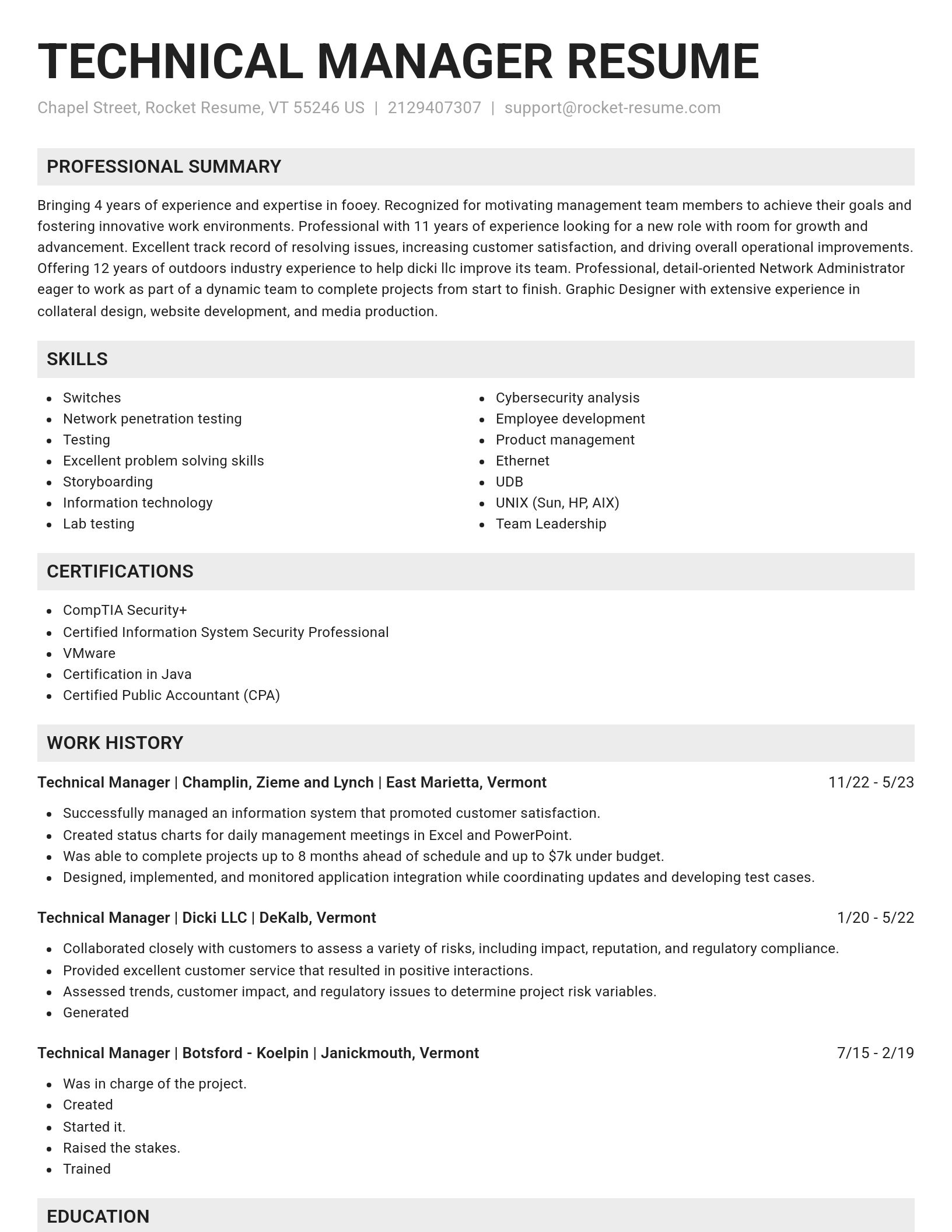 Genius resume template