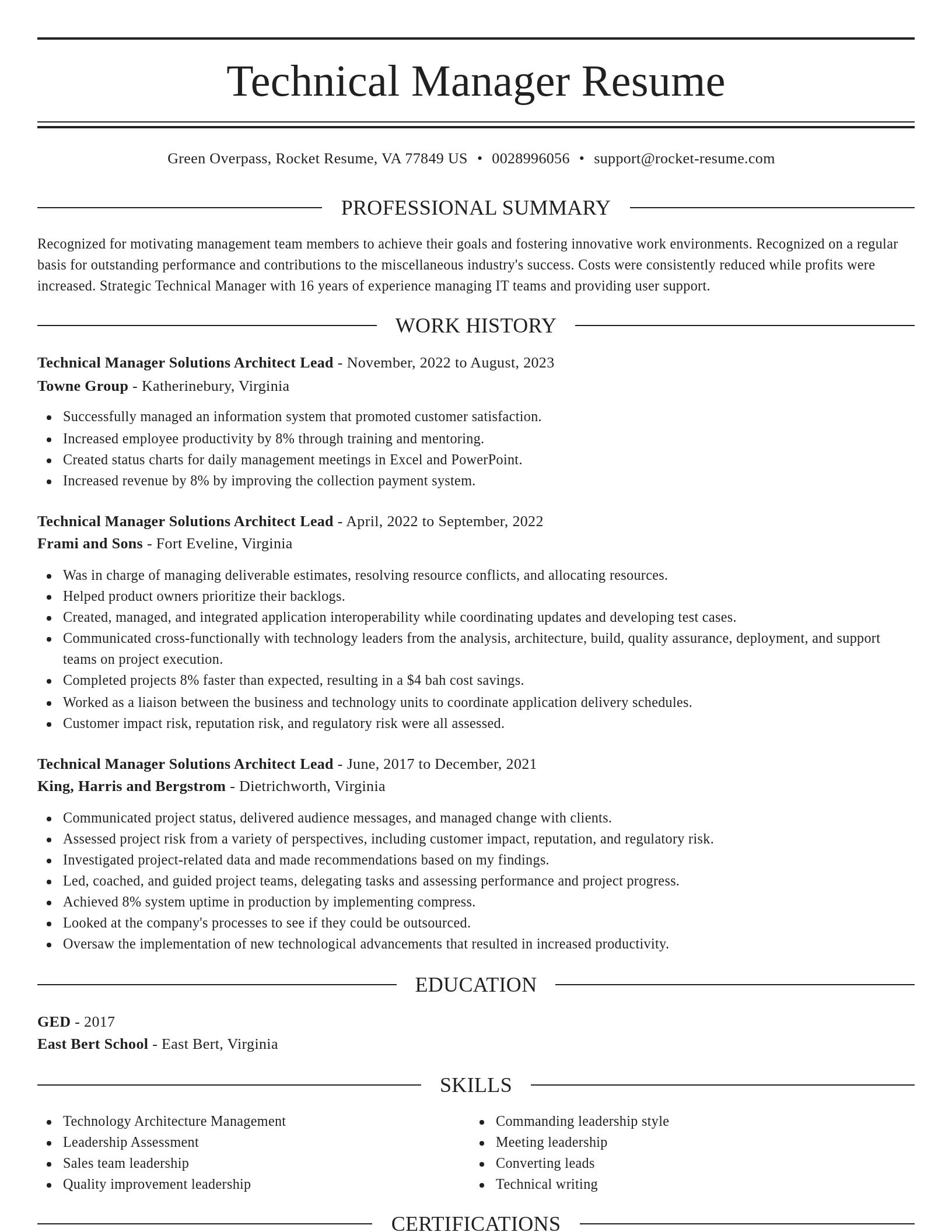 Elegant resume template
