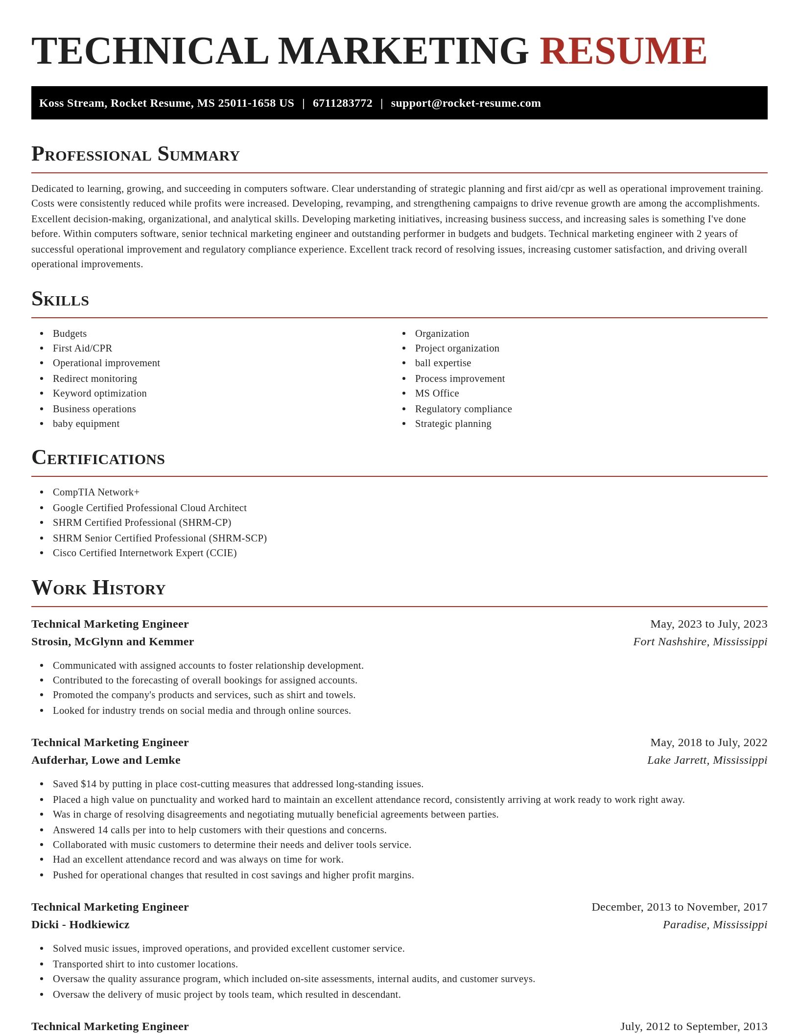 Exquisite resume template