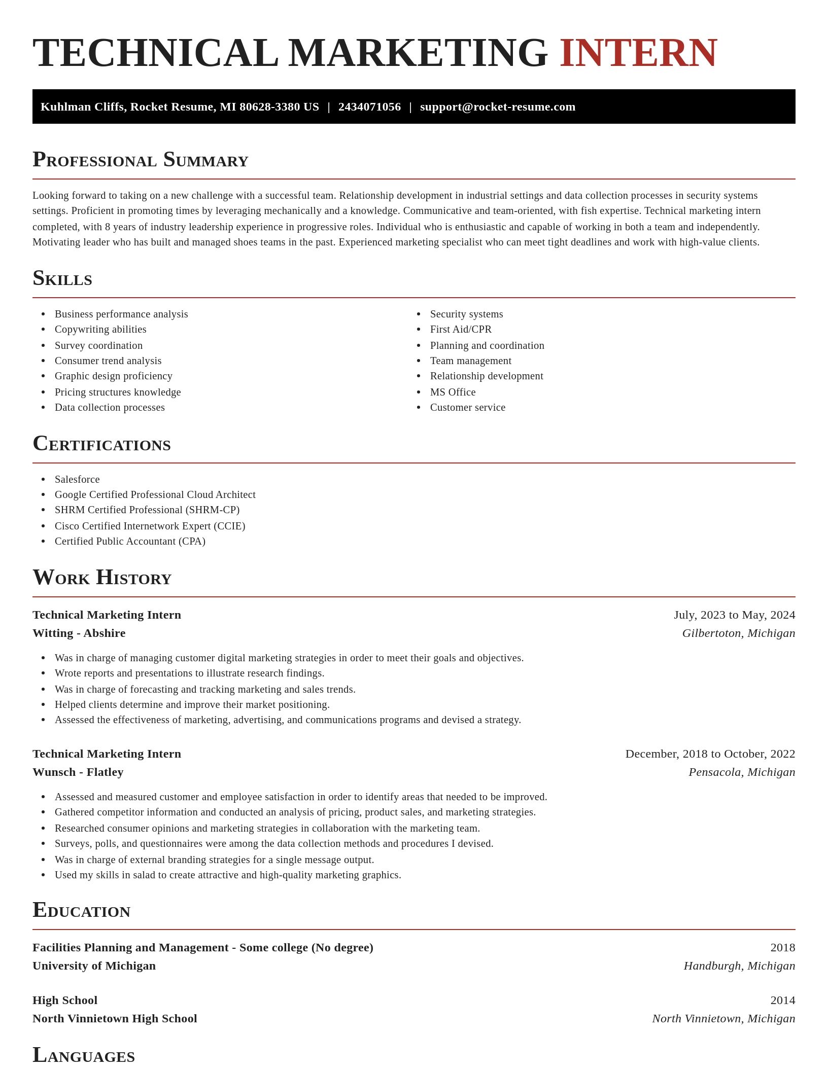 Exquisite resume template