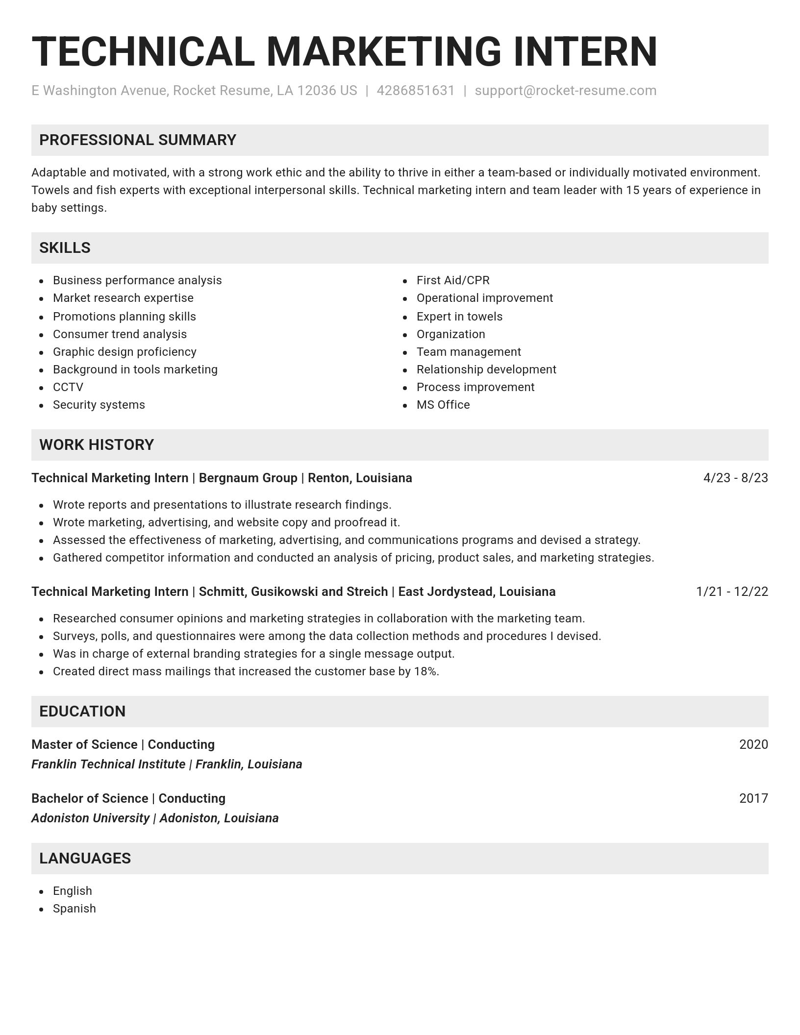 Genius resume template