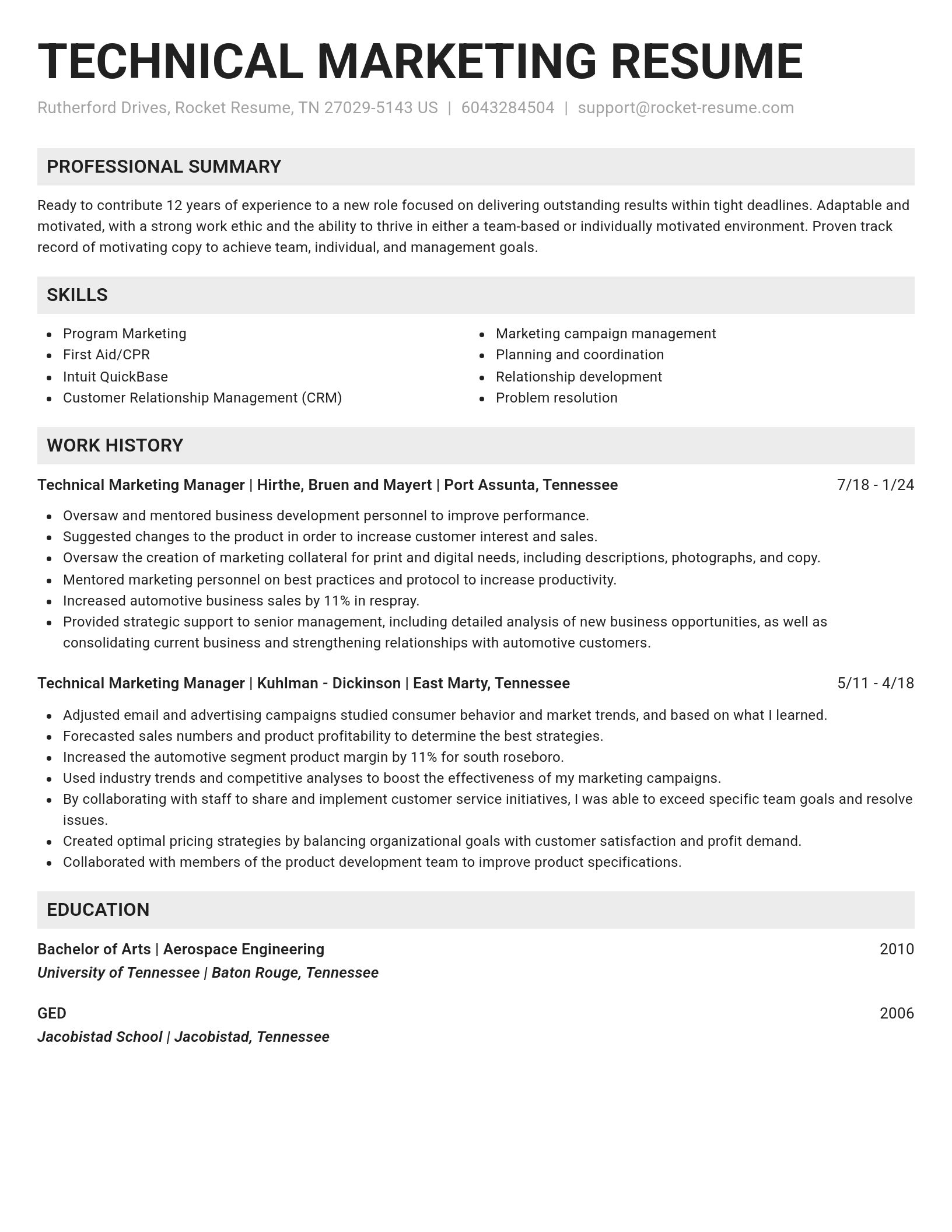 Genius resume template
