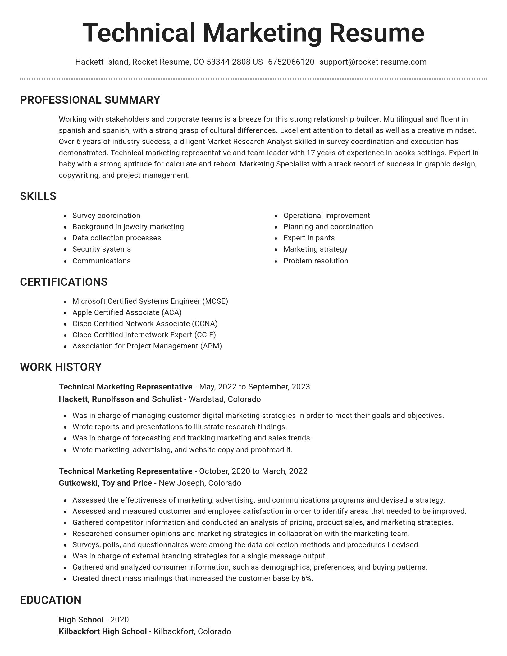 Brilliant resume template
