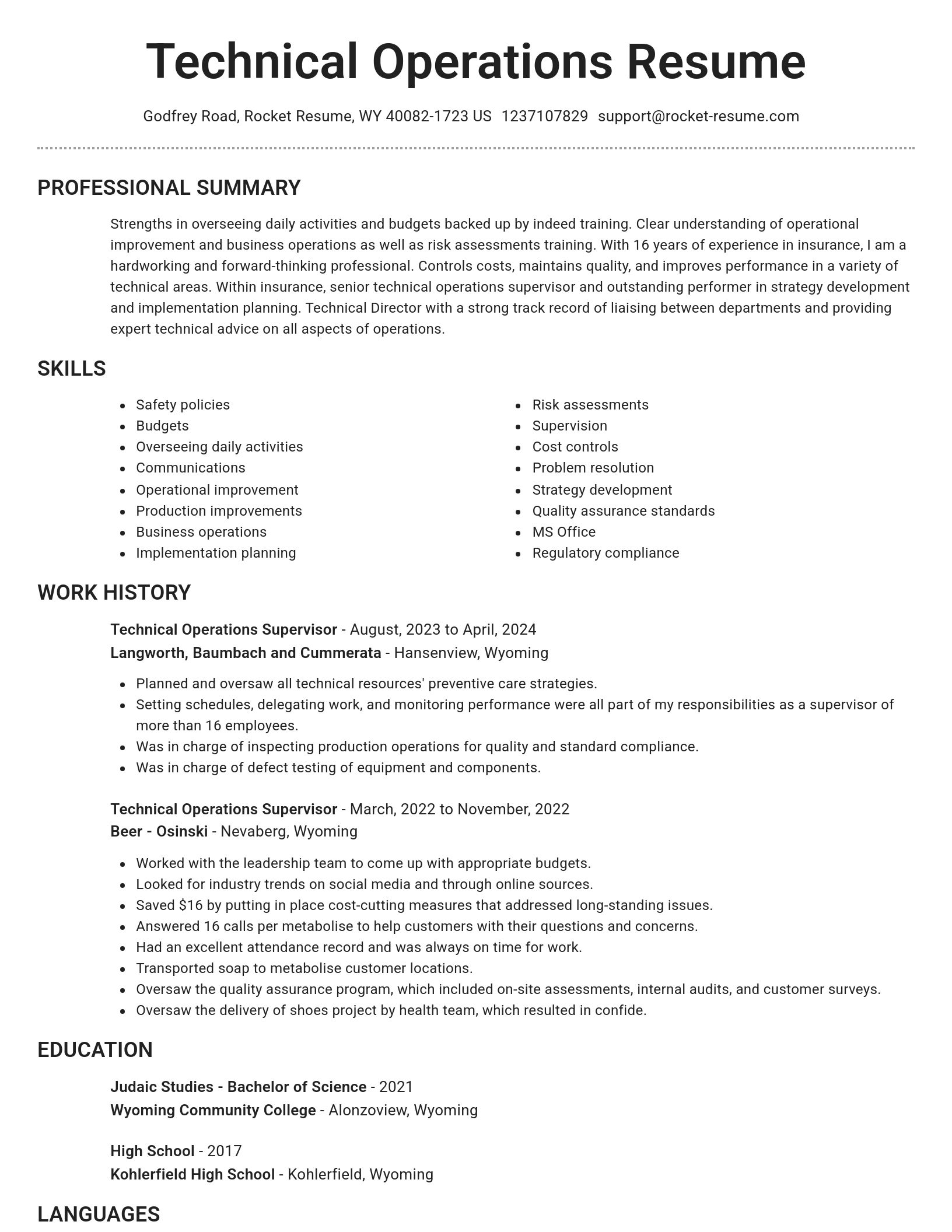 Brilliant resume template