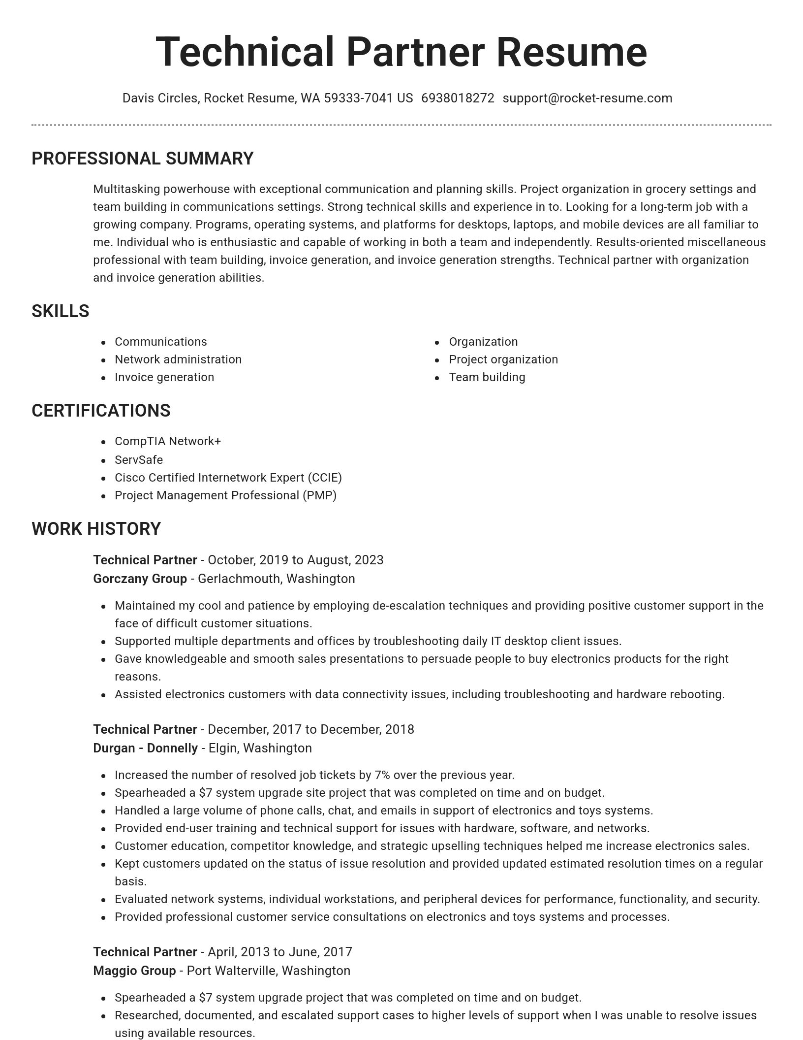 Brilliant resume template