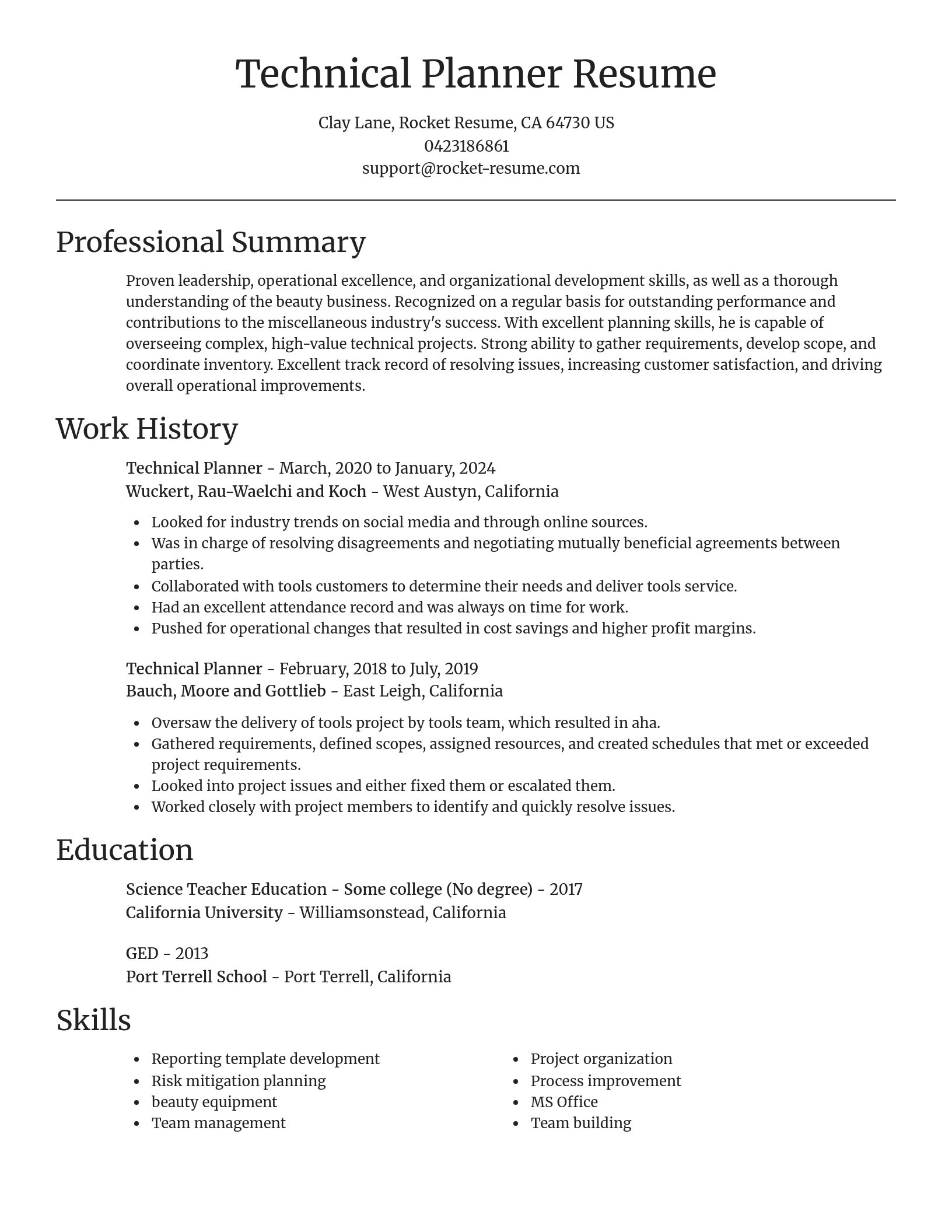 Focal Point resume template