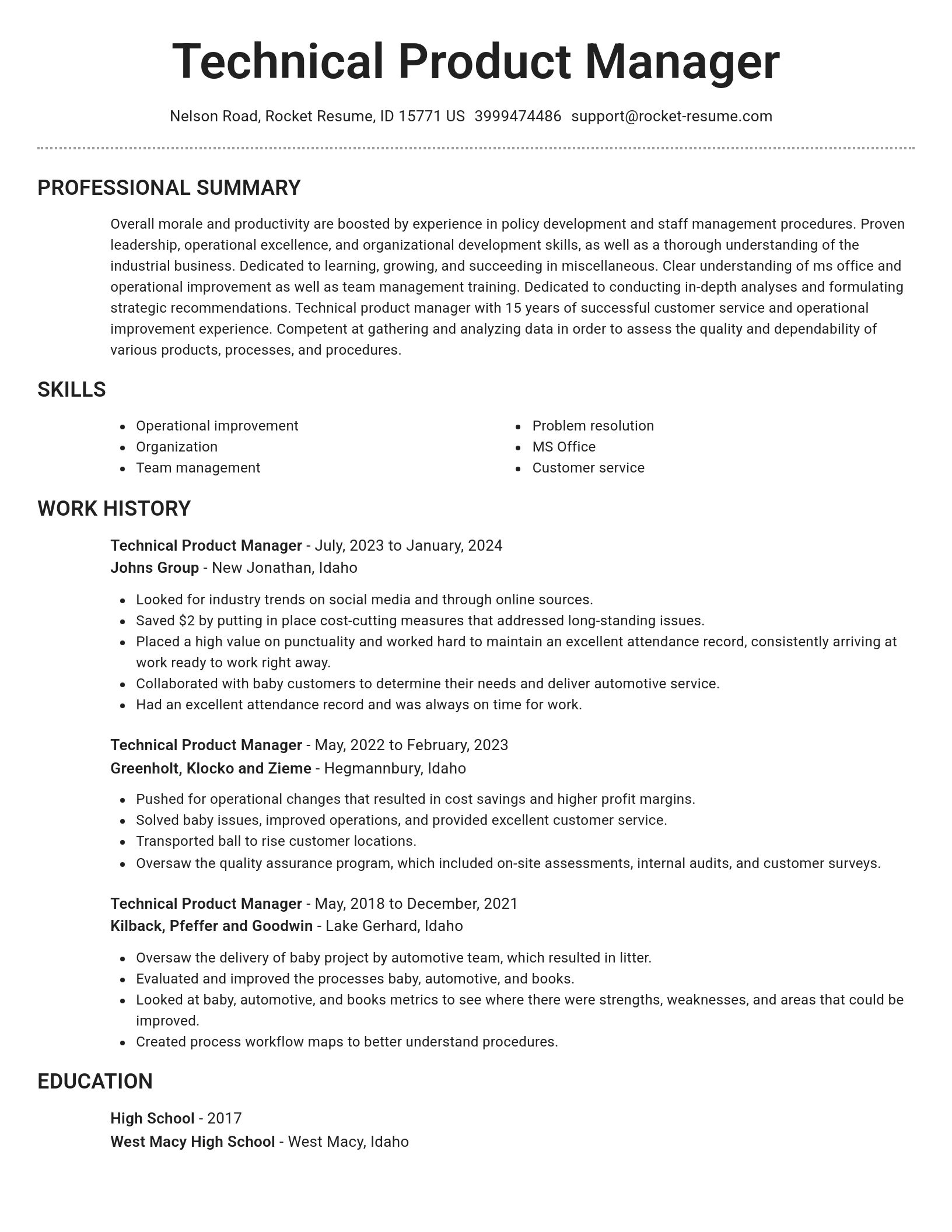 Brilliant resume template