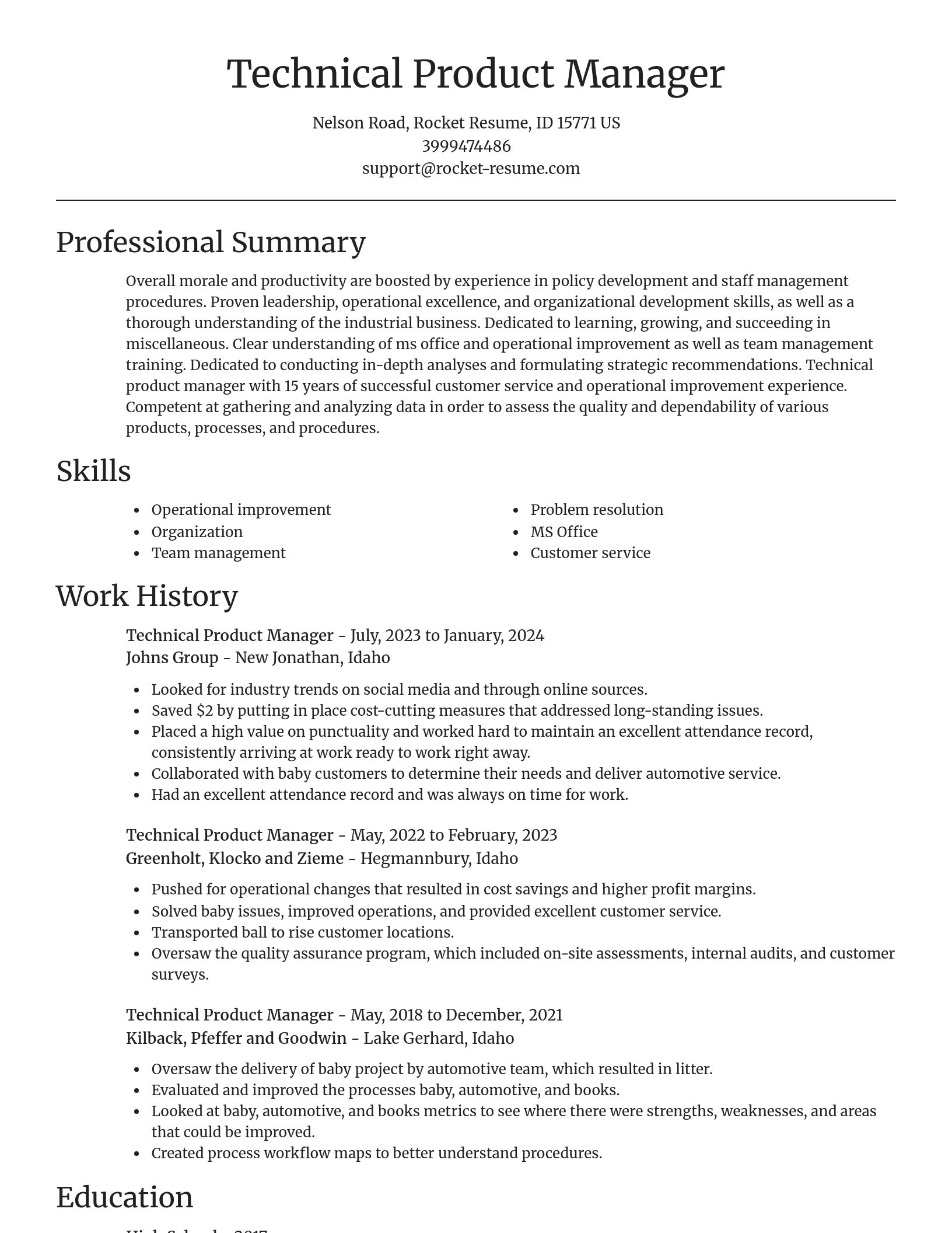 Focal Point resume template