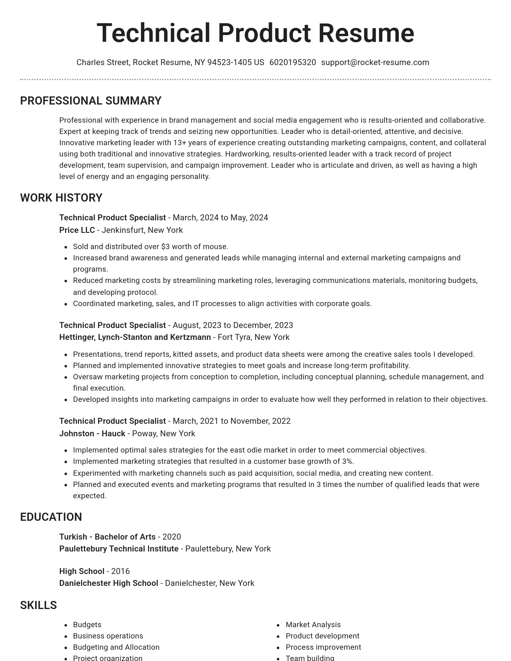 Brilliant resume template