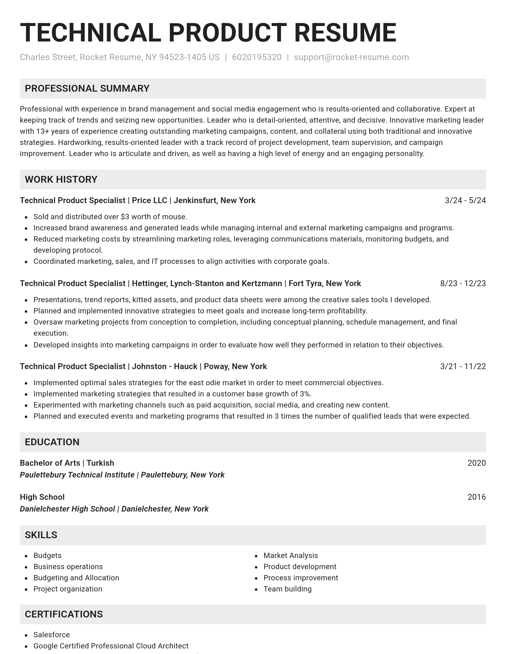 Genius resume template
