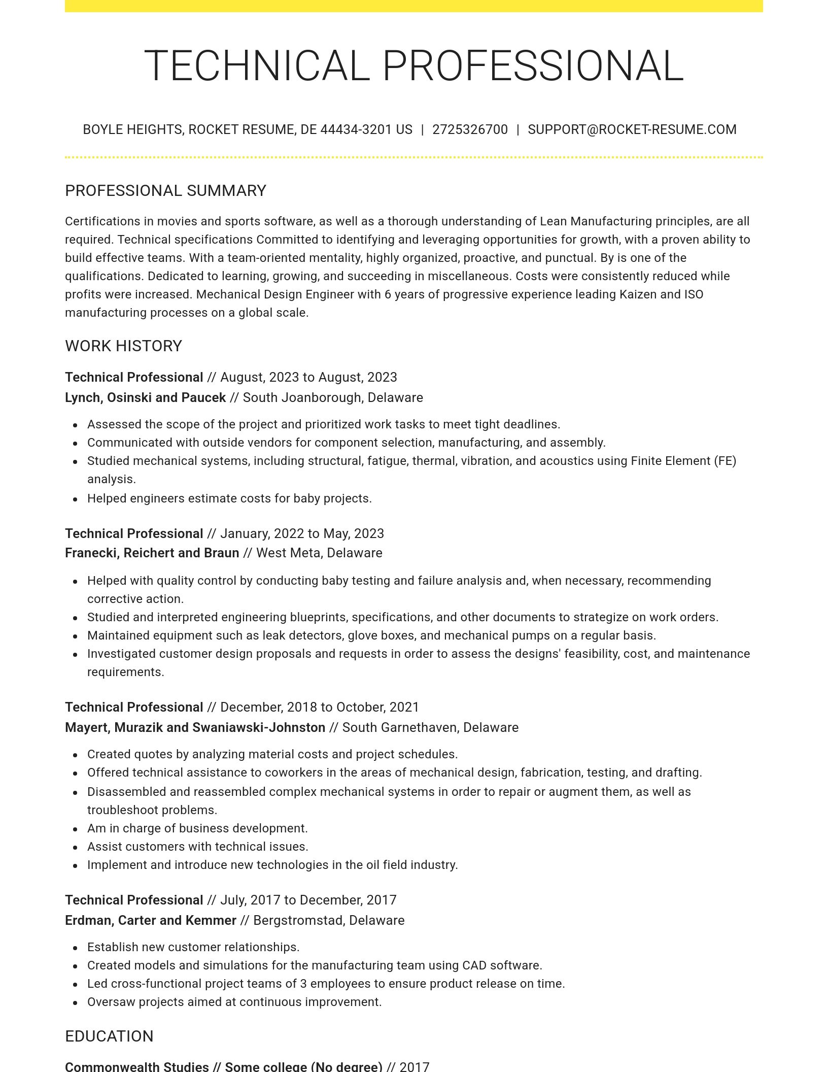 Grand resume template