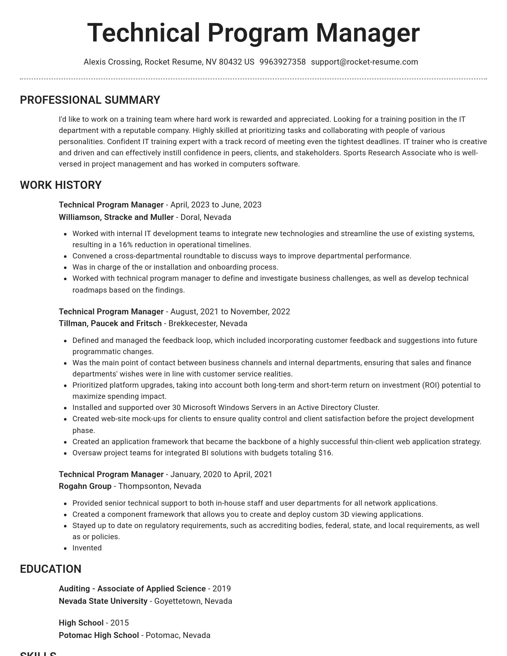 Brilliant resume template