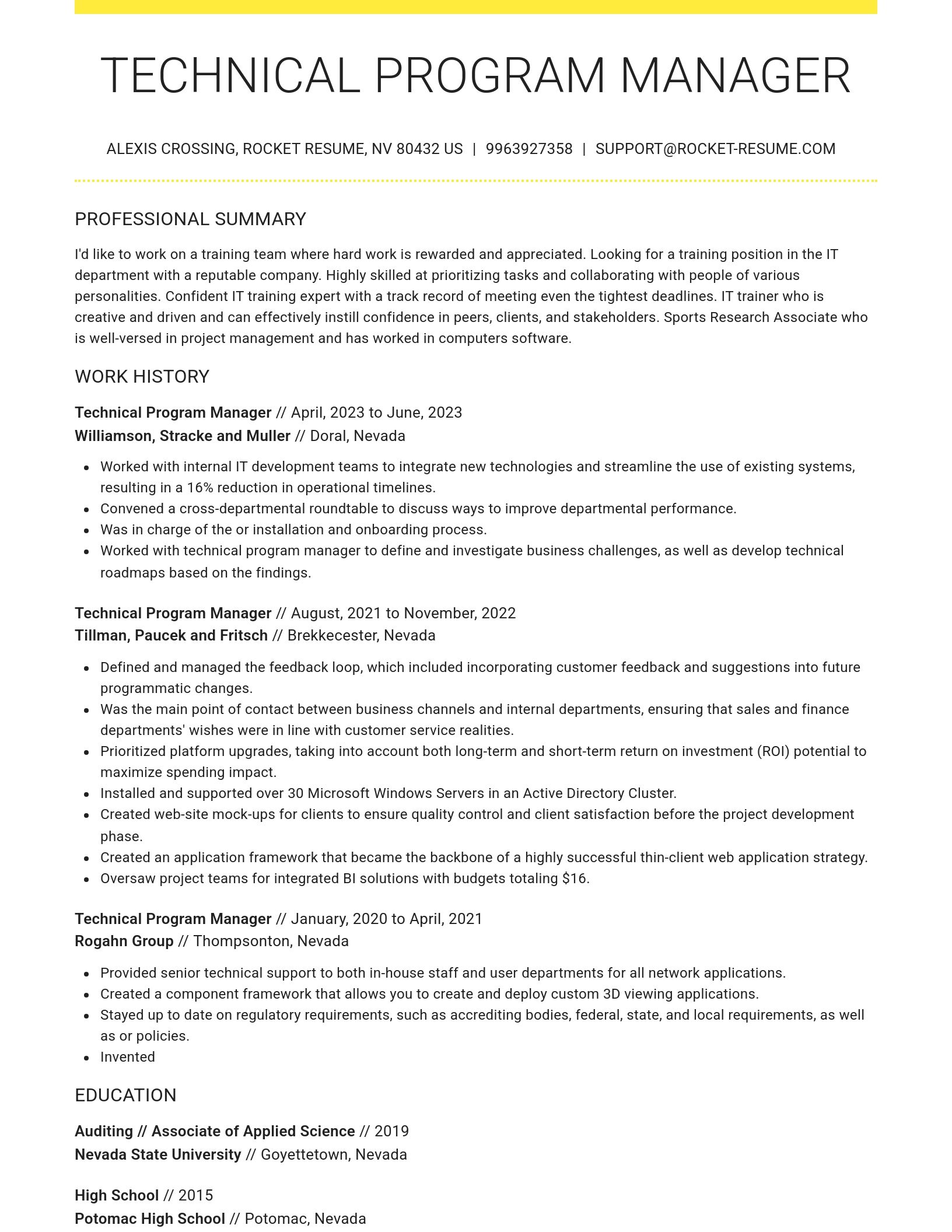 Grand resume template
