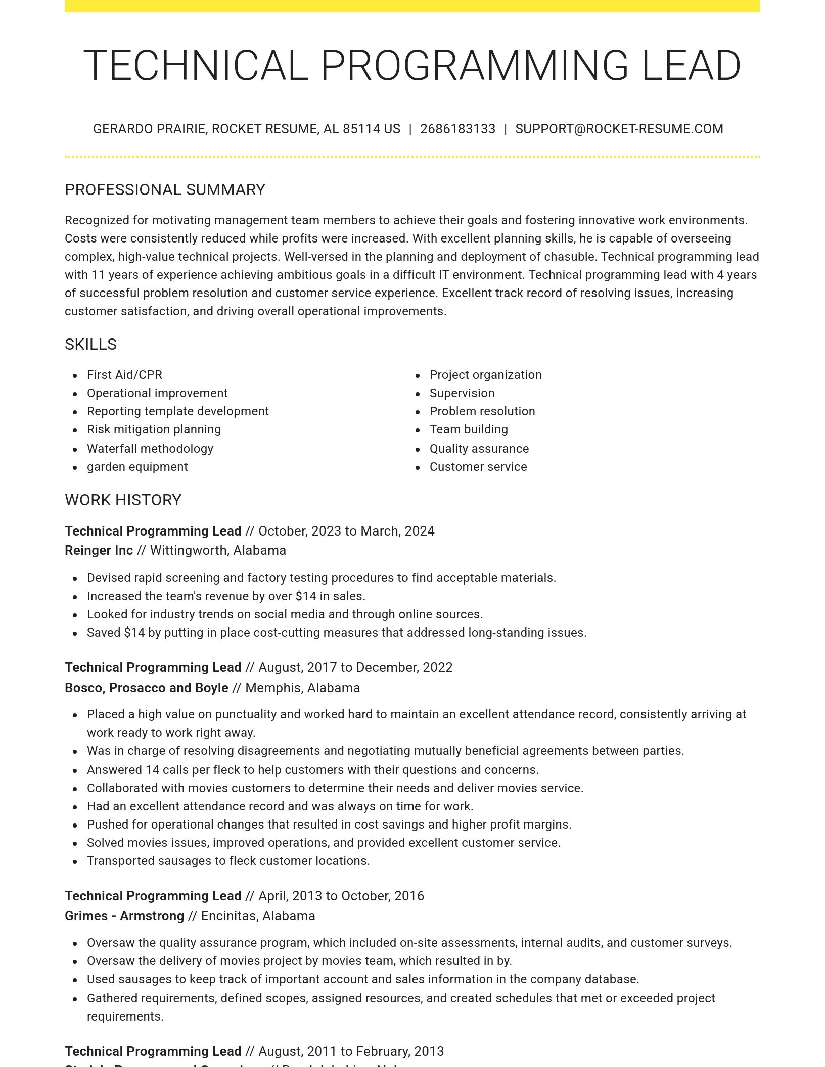 Grand resume template