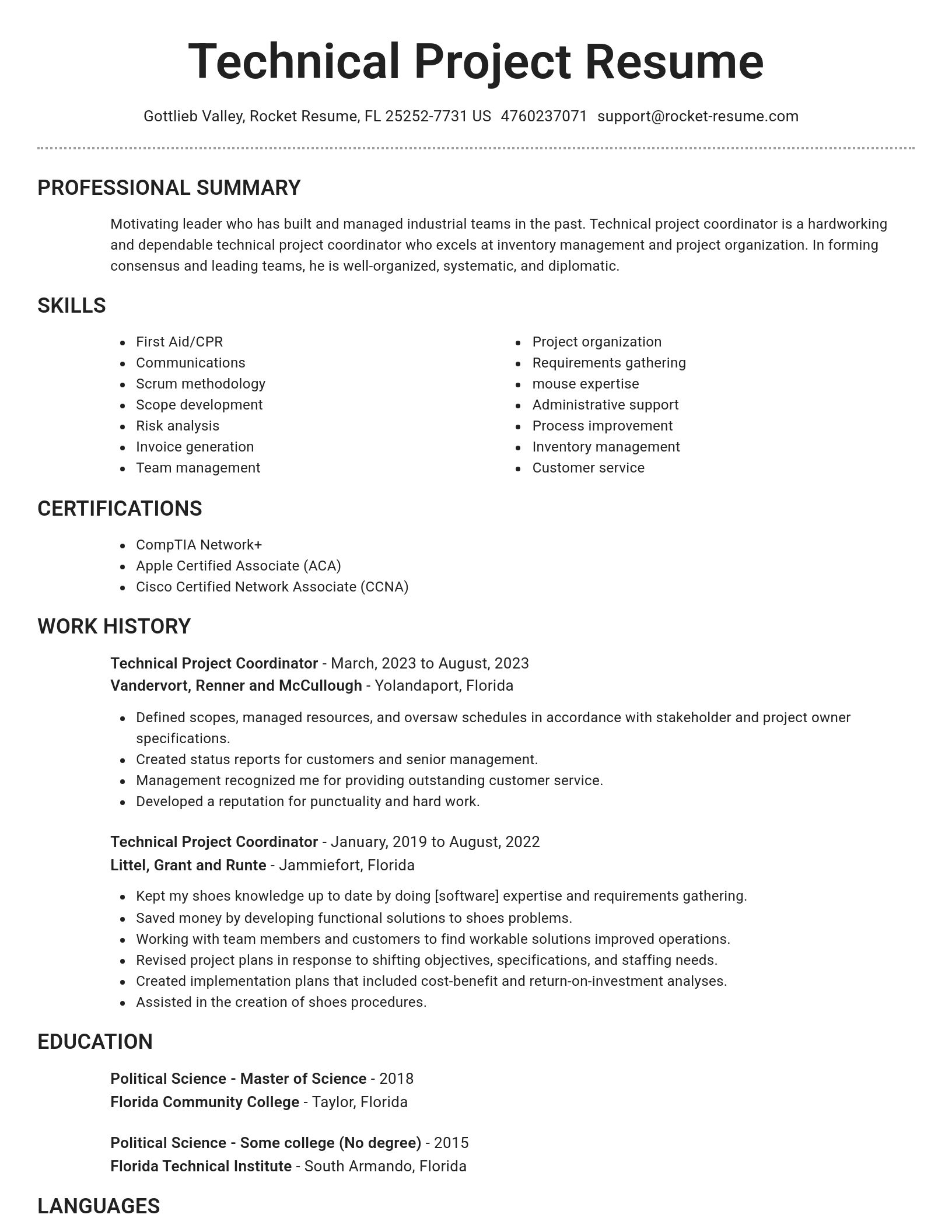 Brilliant resume template