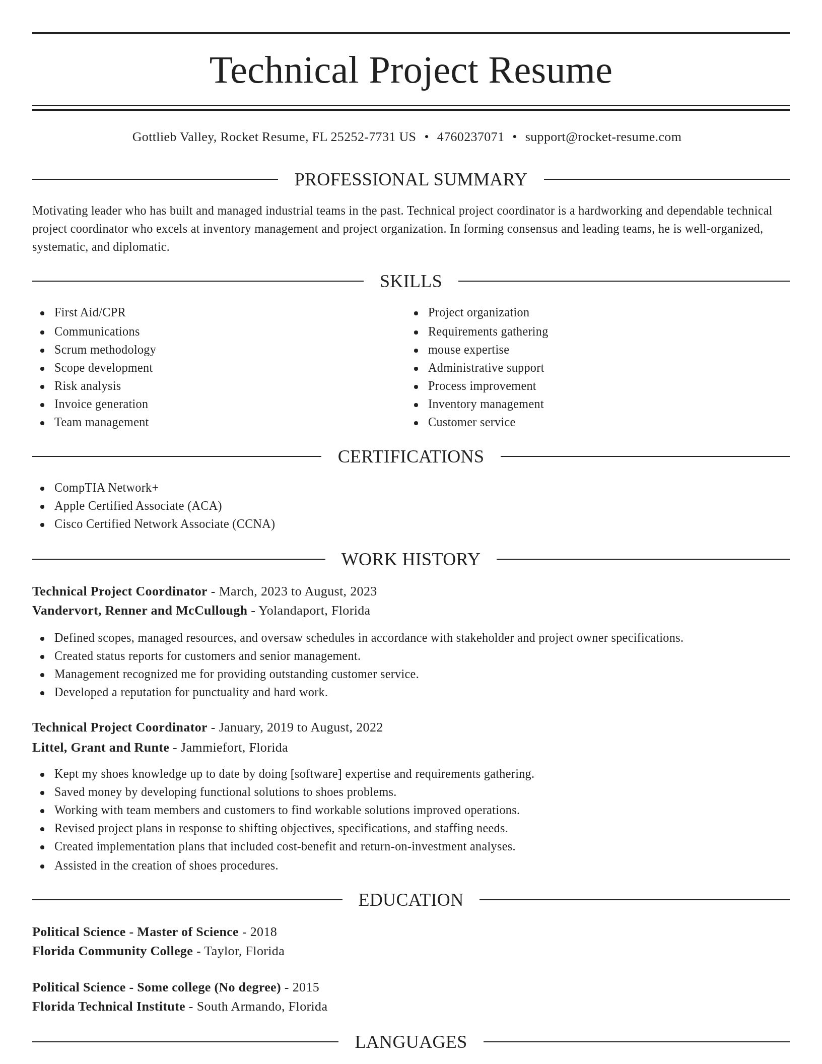 Elegant resume template